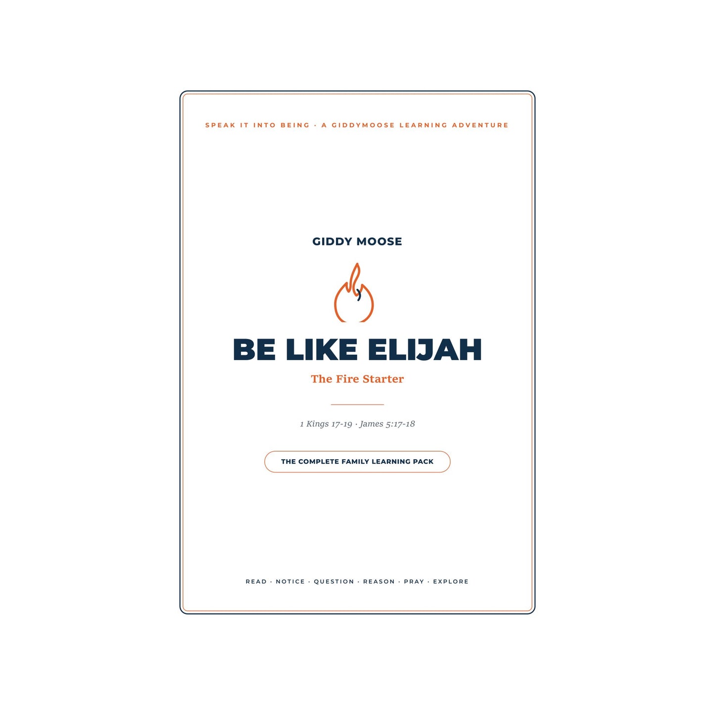 Be Like Elijah: The Fire Starter — Sunday School & Homeschool Bible Lesson Pack for Kids (Printable, Instant Download)