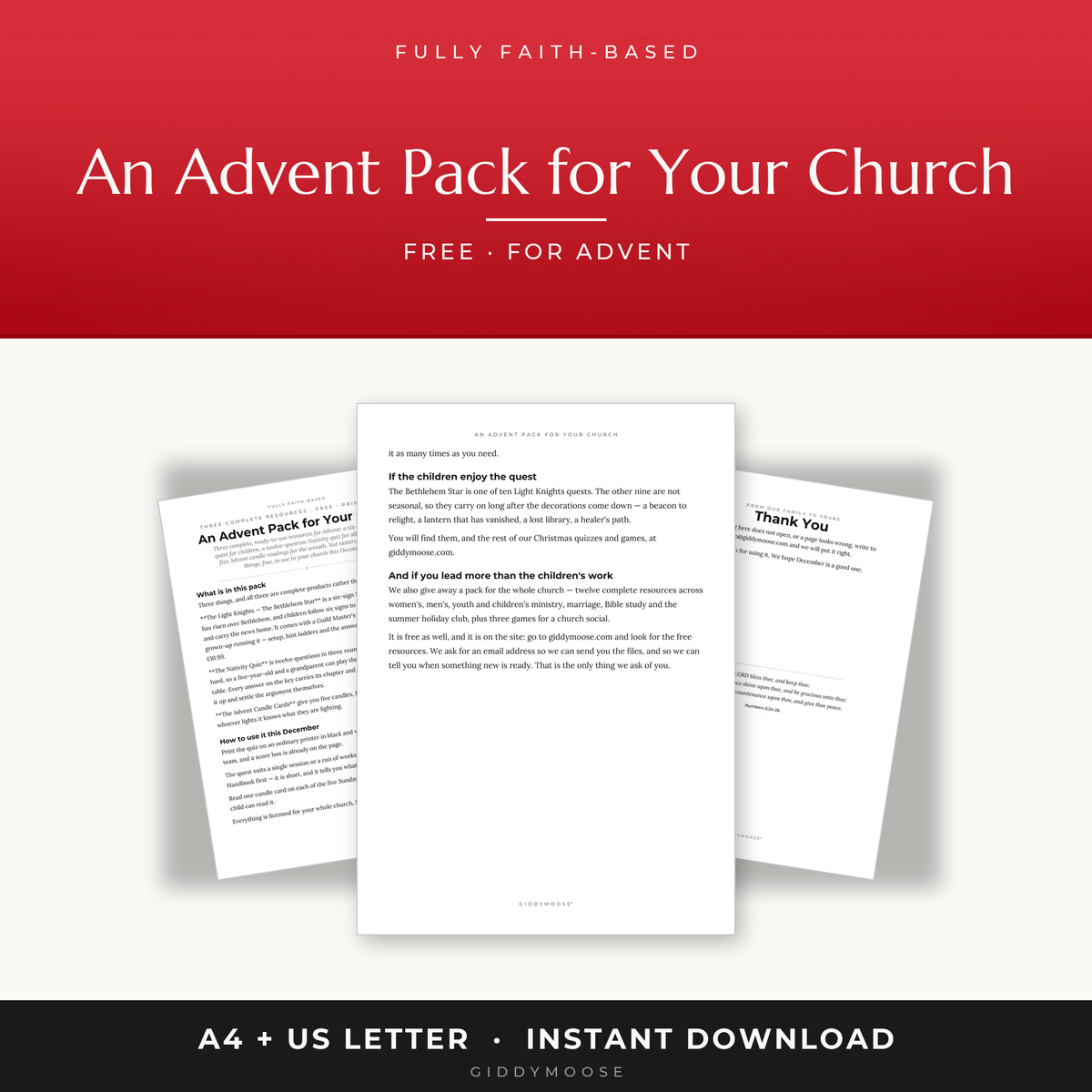 Free Advent Pack for Churches