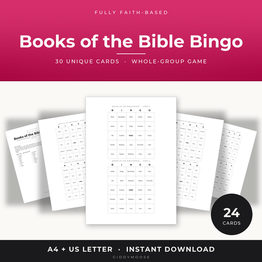 Books of the Bible Bingo Printable