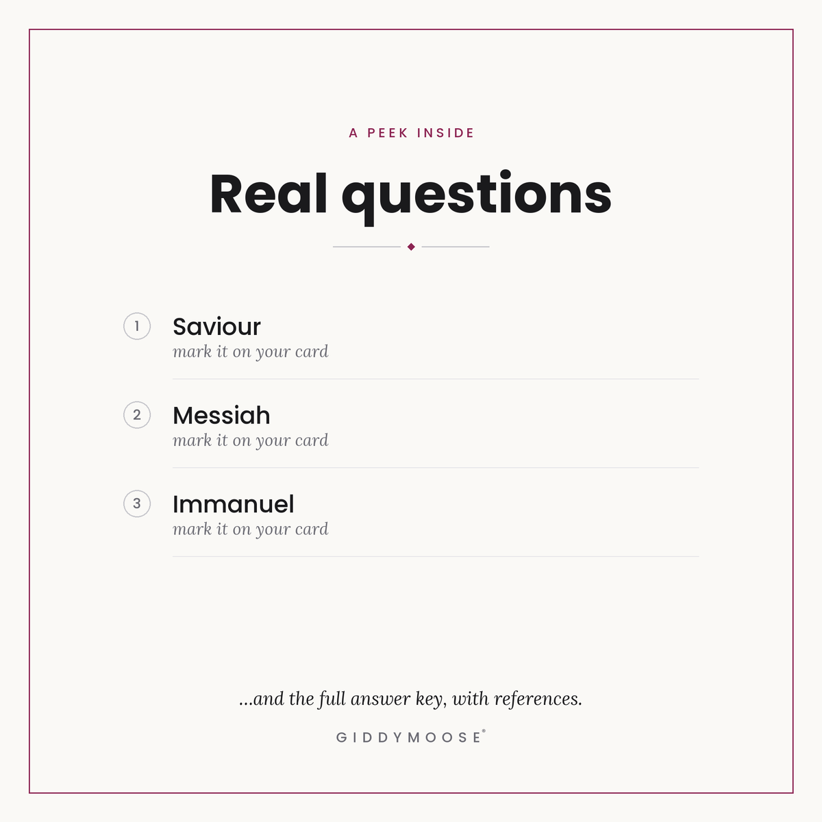 Names of Jesus Bingo Printable — image 3