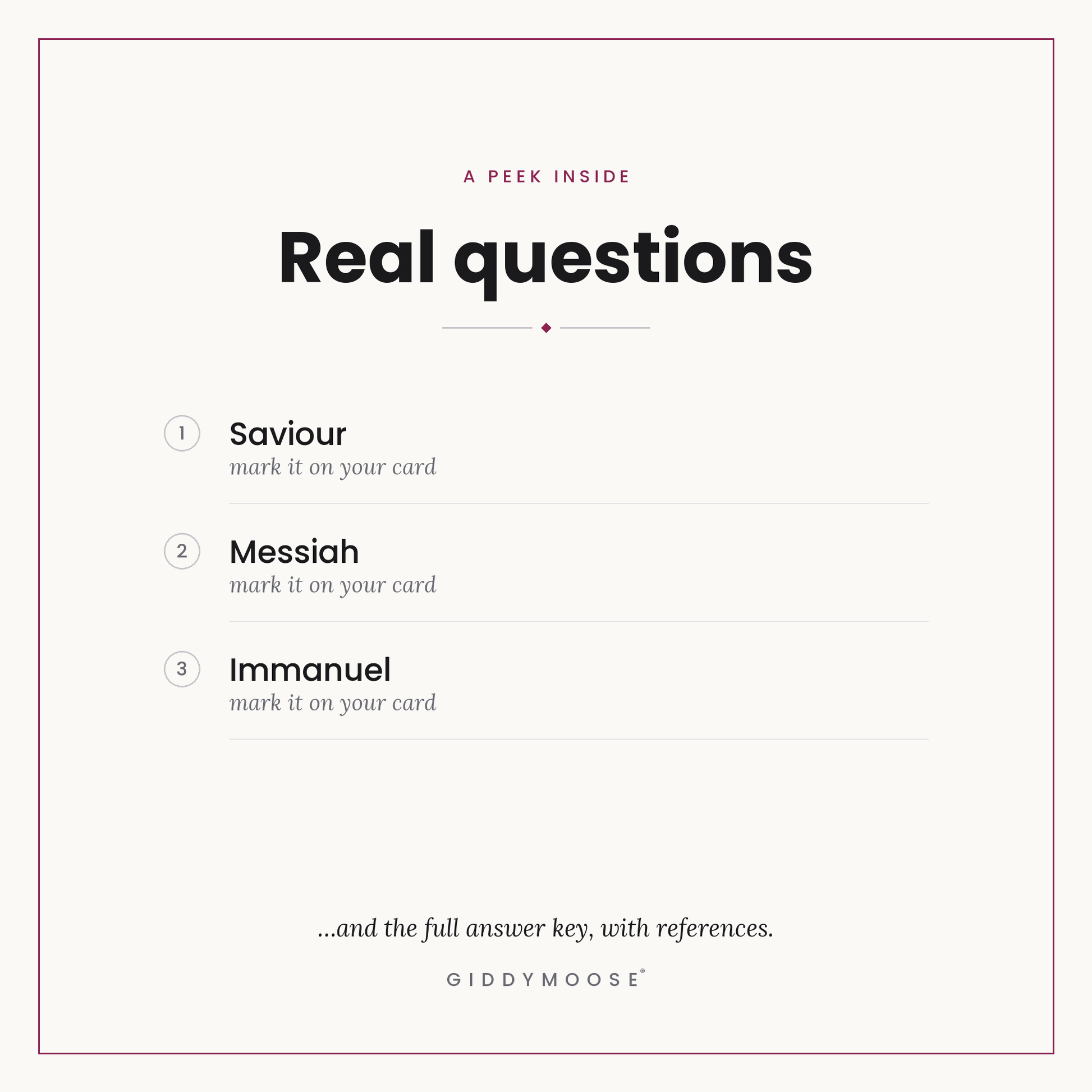 Names of Jesus Bingo Printable — image 3
