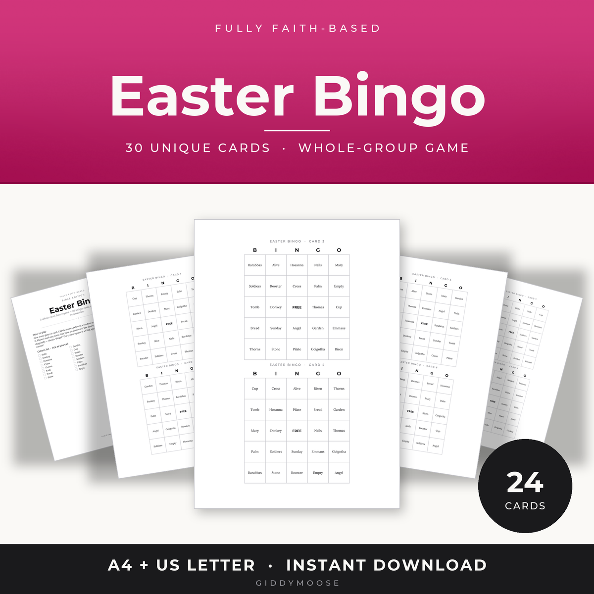 Easter Bingo Printable