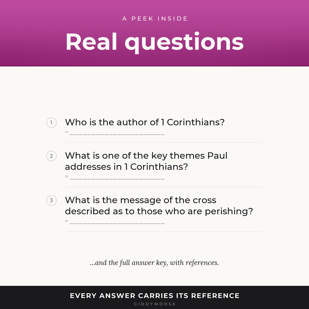 The Book of 1 Corinthians Bible Quiz Printable — image 3