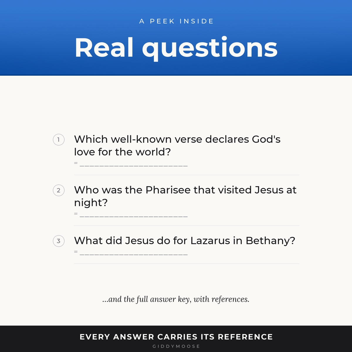 The Book of John Bible Quiz Printable — image 3