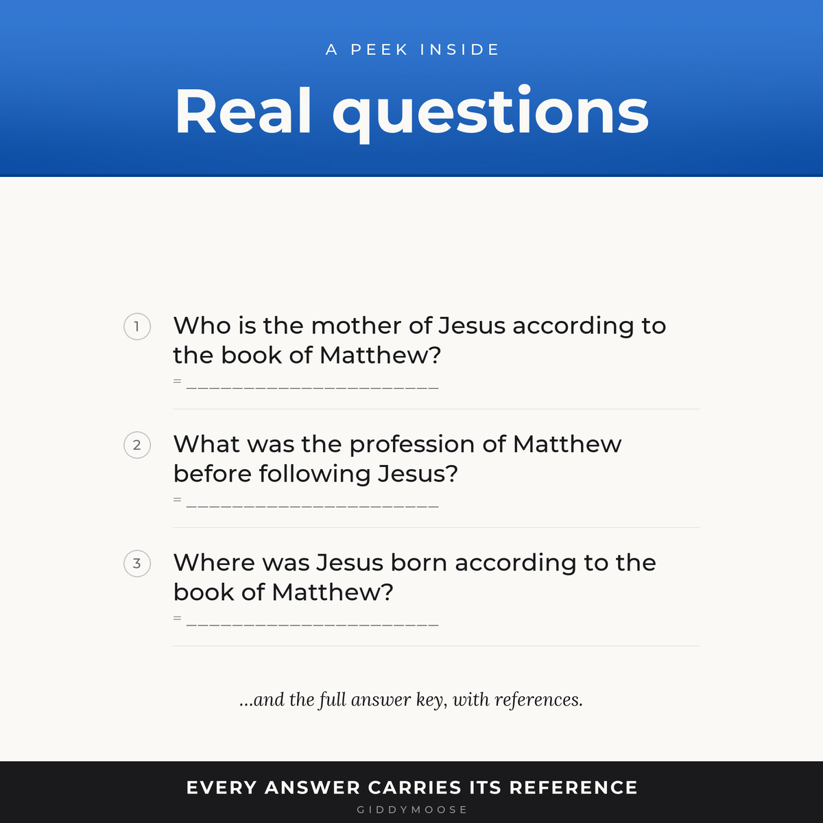 The Book of Matthew Bible Quiz Printable — image 3