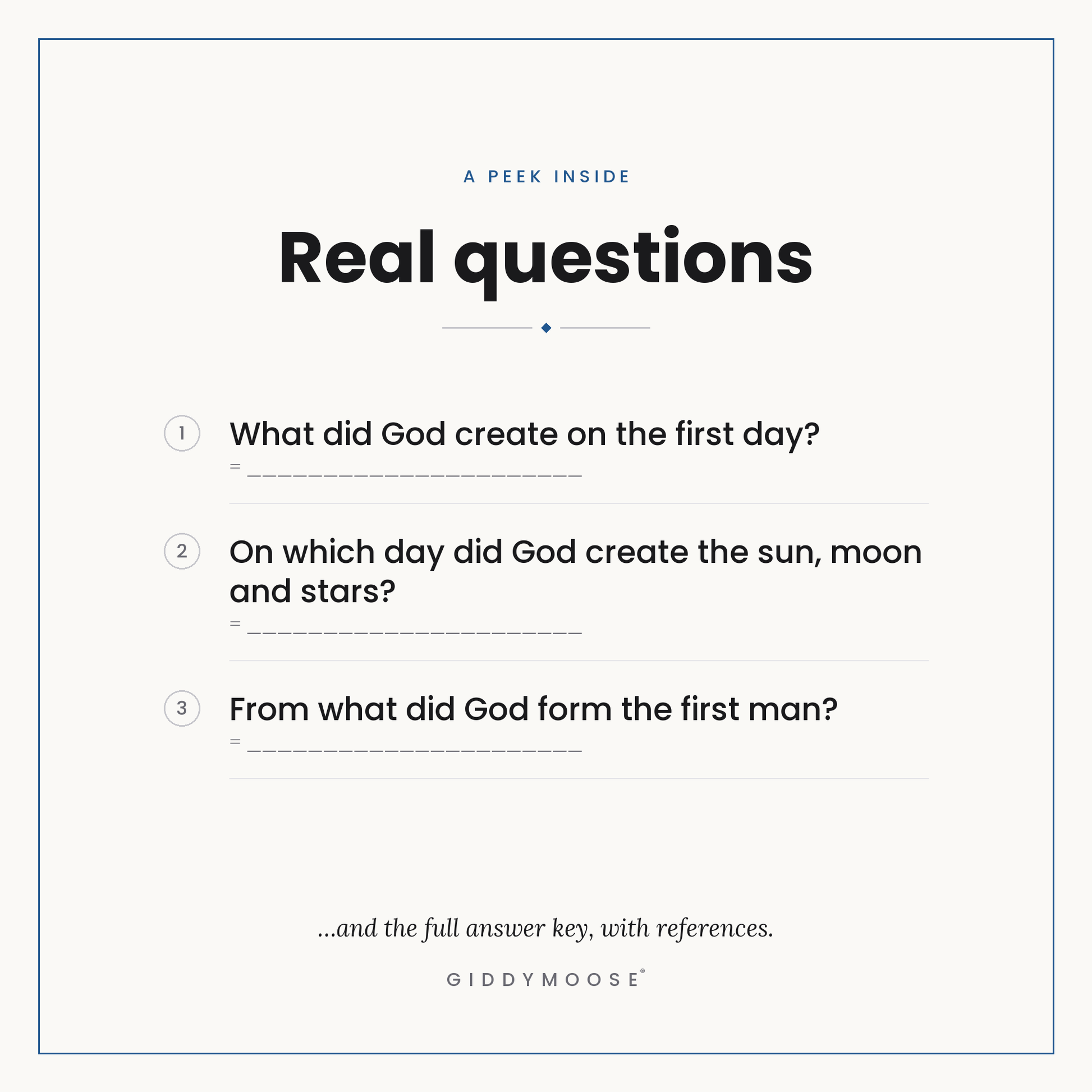 Creation Bible Trivia Quiz Printable — image 3