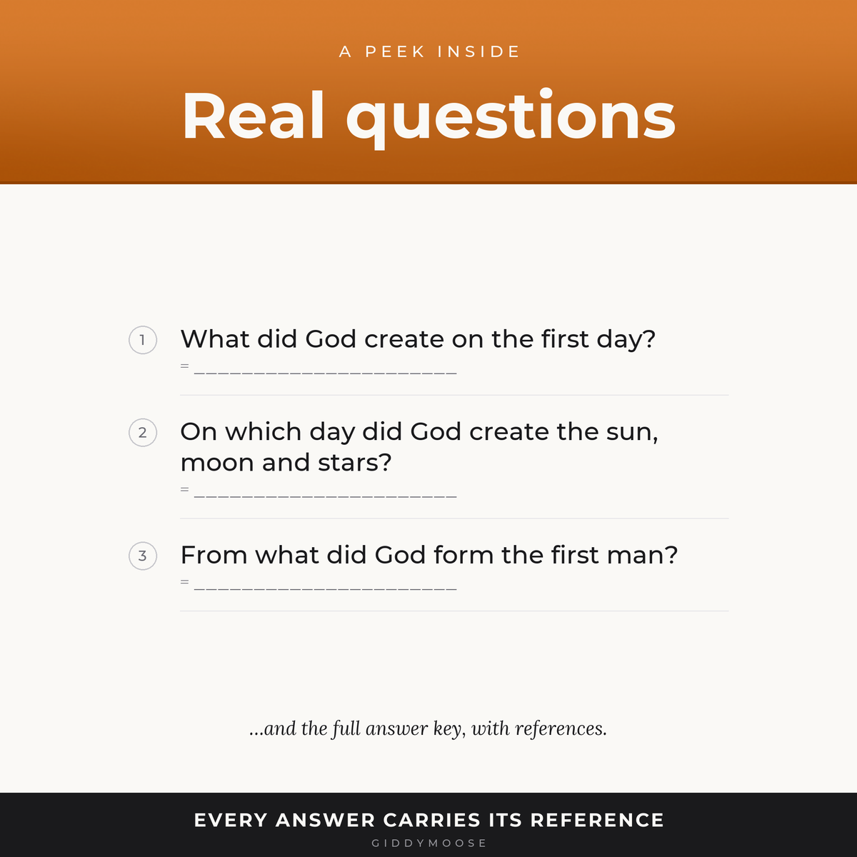 Creation Bible Trivia Quiz Printable — image 3
