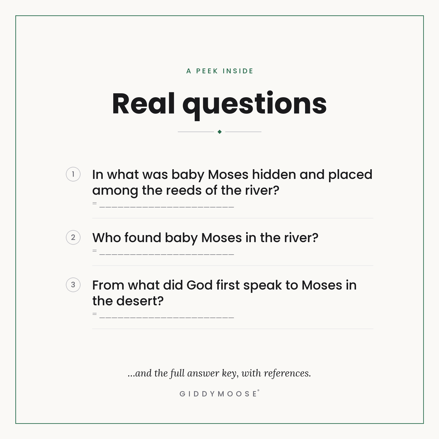 Moses and the Exodus Bible Trivia Printable — image 3