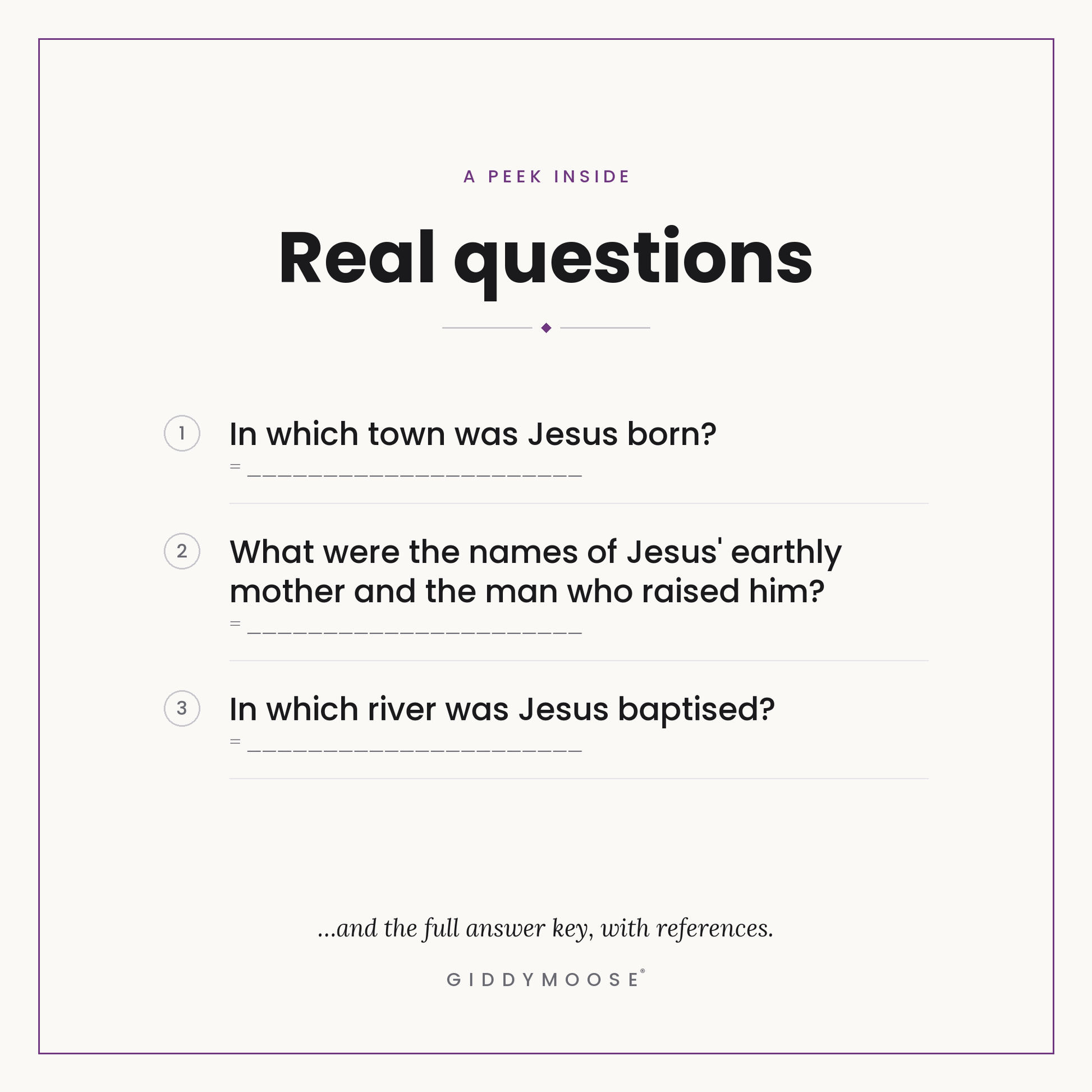 Life of Jesus Bible Trivia Quiz Printable — image 3