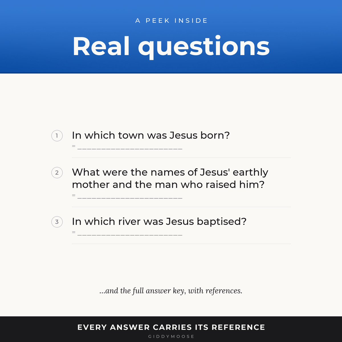 Life of Jesus Bible Trivia Quiz Printable — image 3