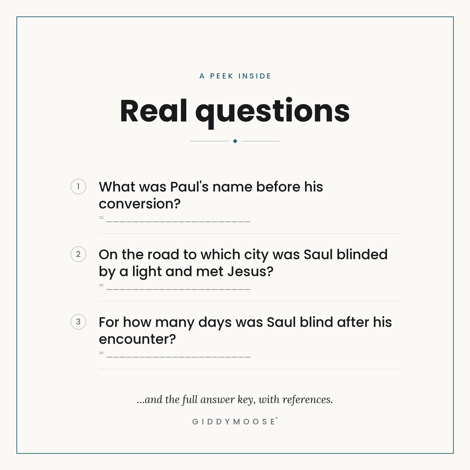 Paul and the Early Church Bible Trivia Printable — image 3