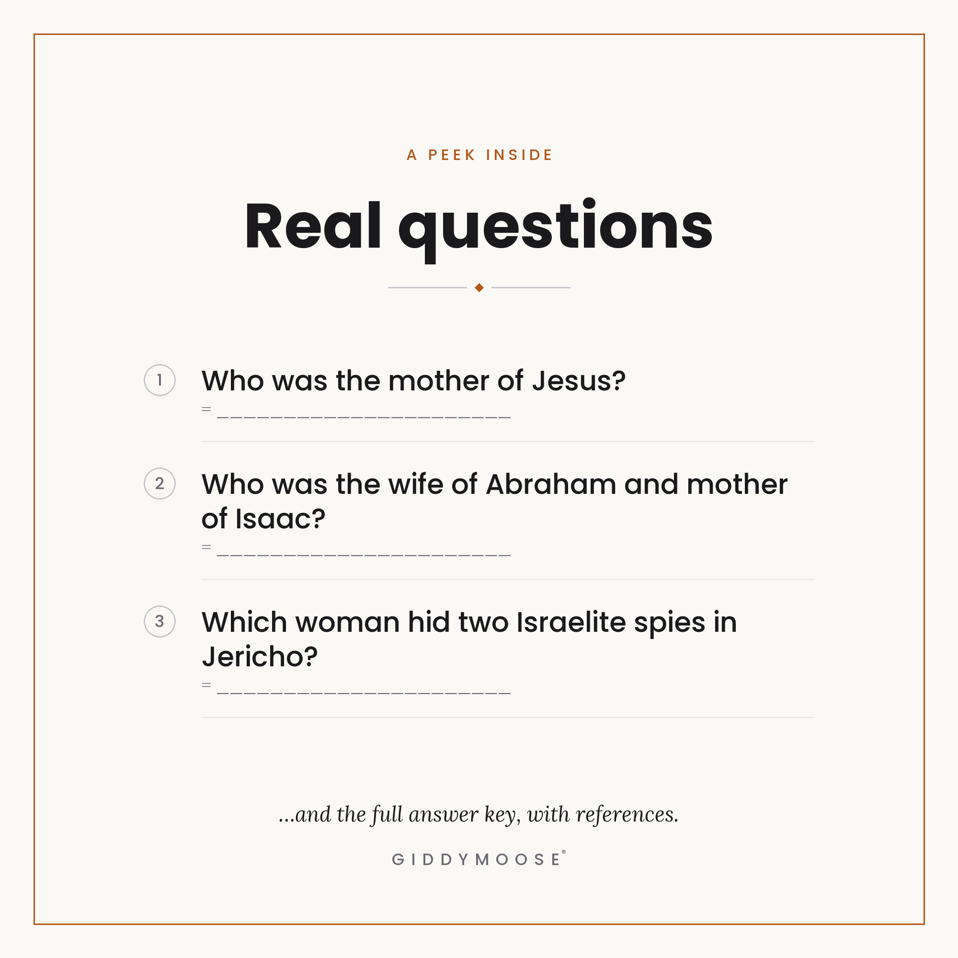 Women of the Bible Trivia Quiz Printable — image 3