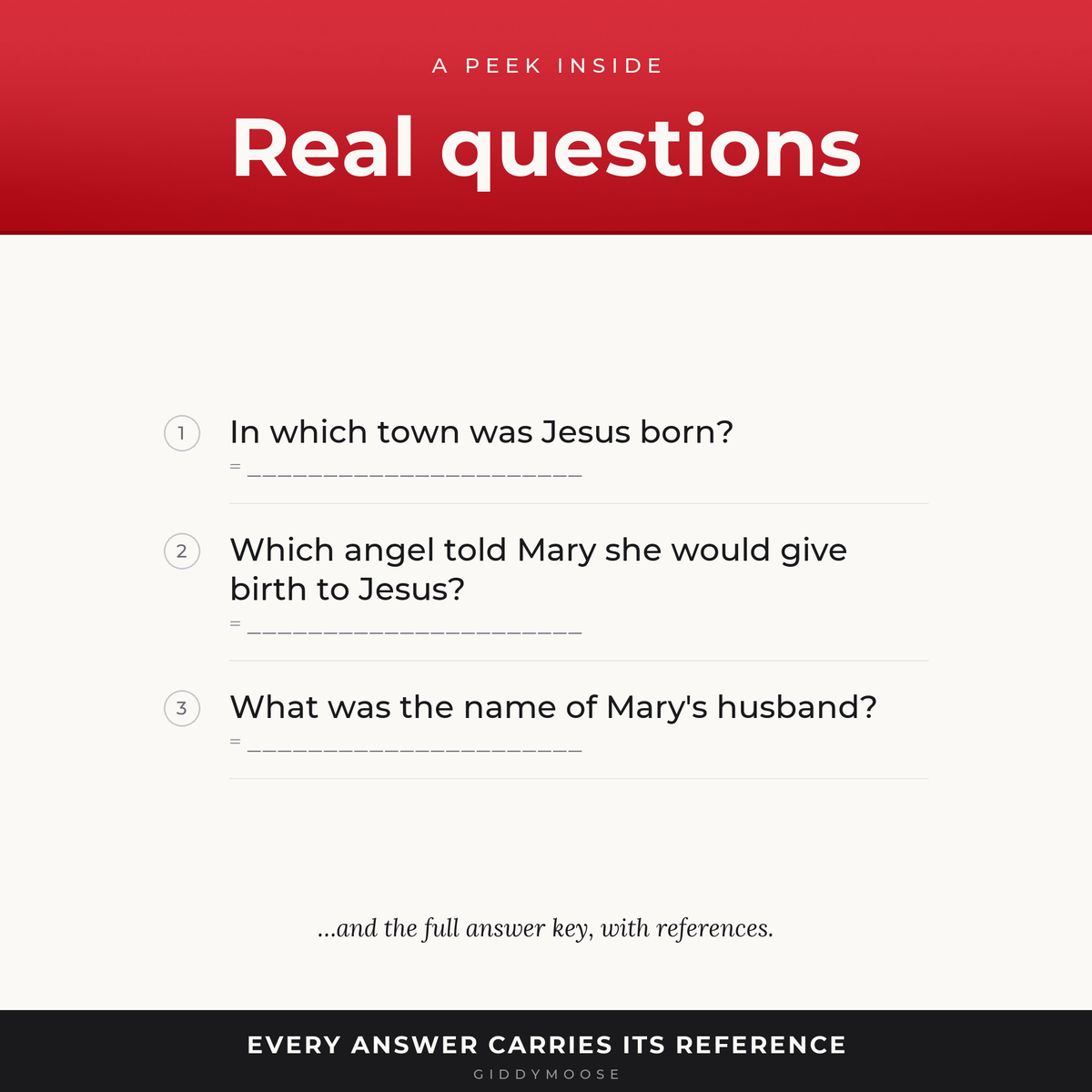 Christmas Nativity Bible Trivia Printable — image 3