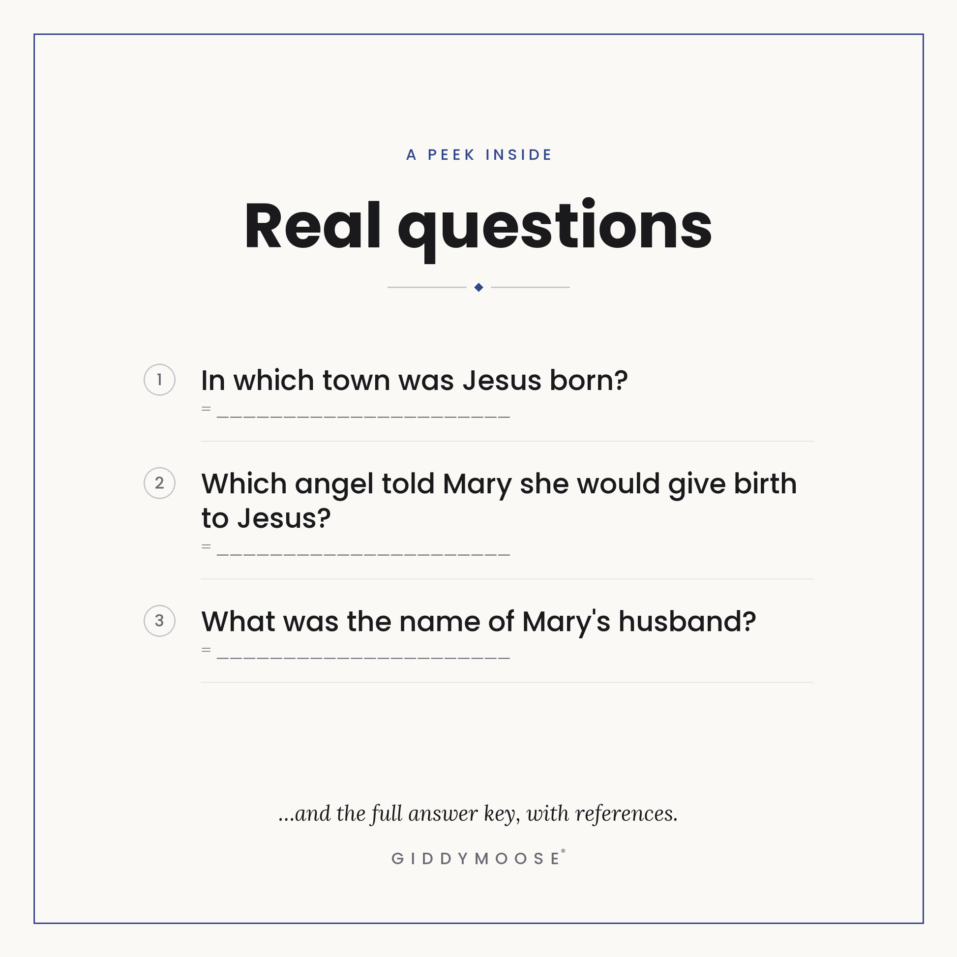 Christmas Nativity Bible Trivia Printable — image 3