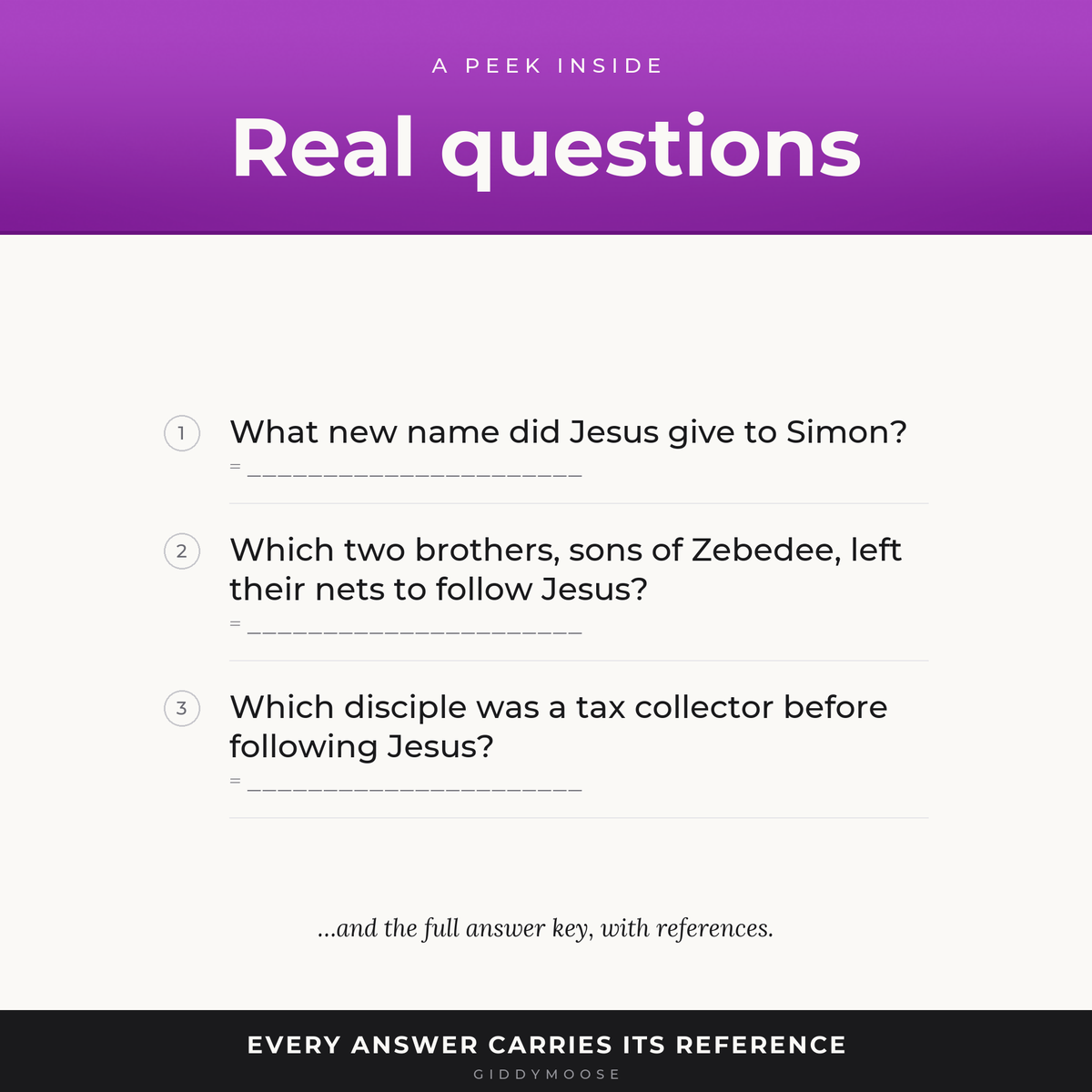 Disciples of Jesus Bible Trivia Printable — image 3