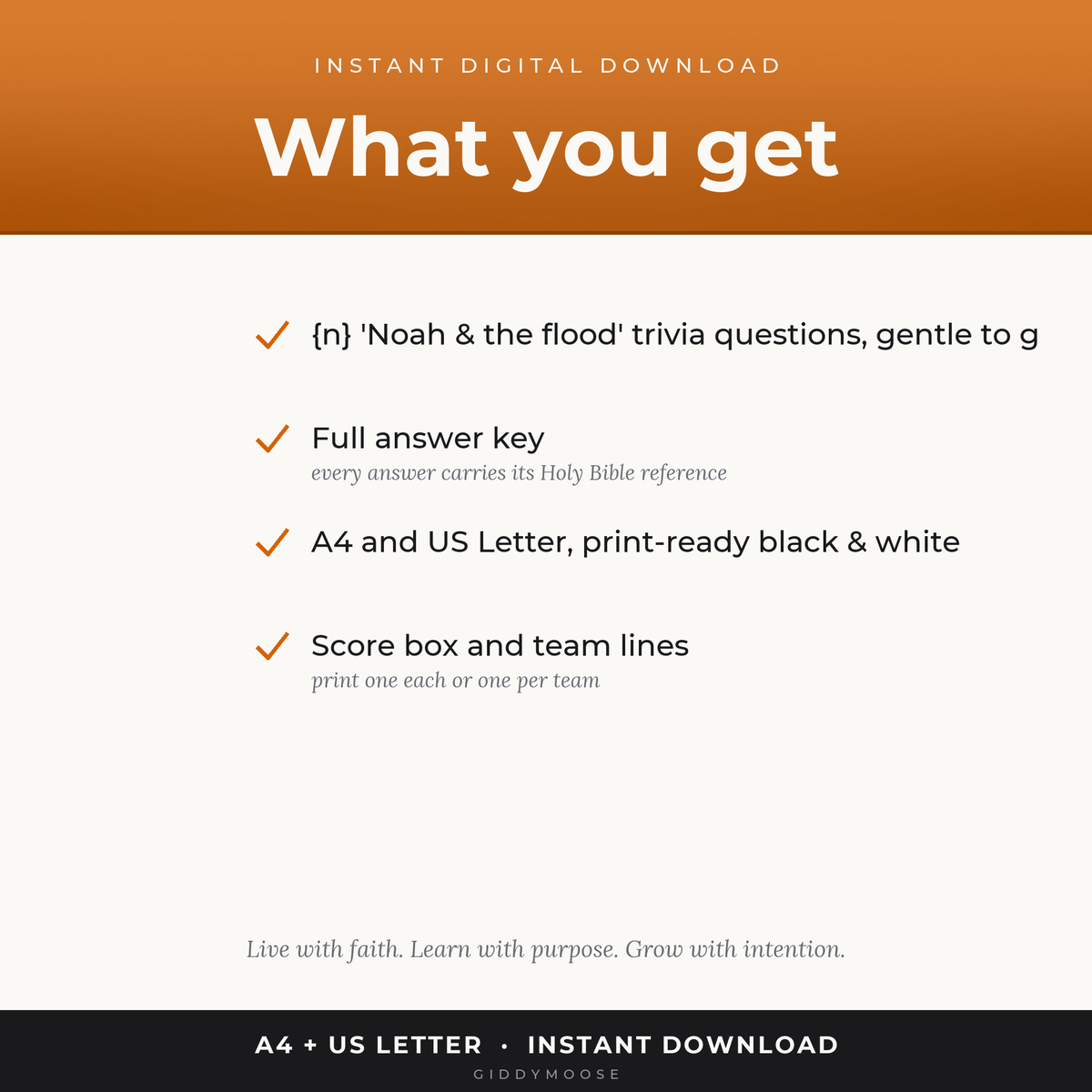 Noah's Ark Bible Trivia Quiz Printable — image 2