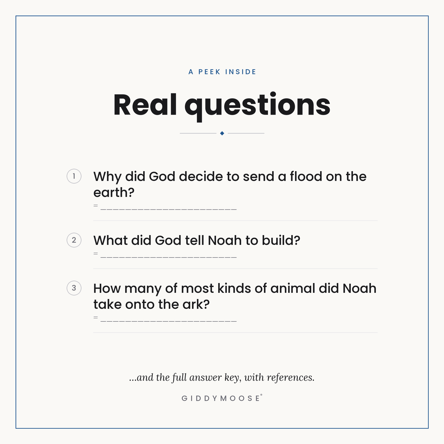 Noah's Ark Bible Trivia Quiz Printable — image 3