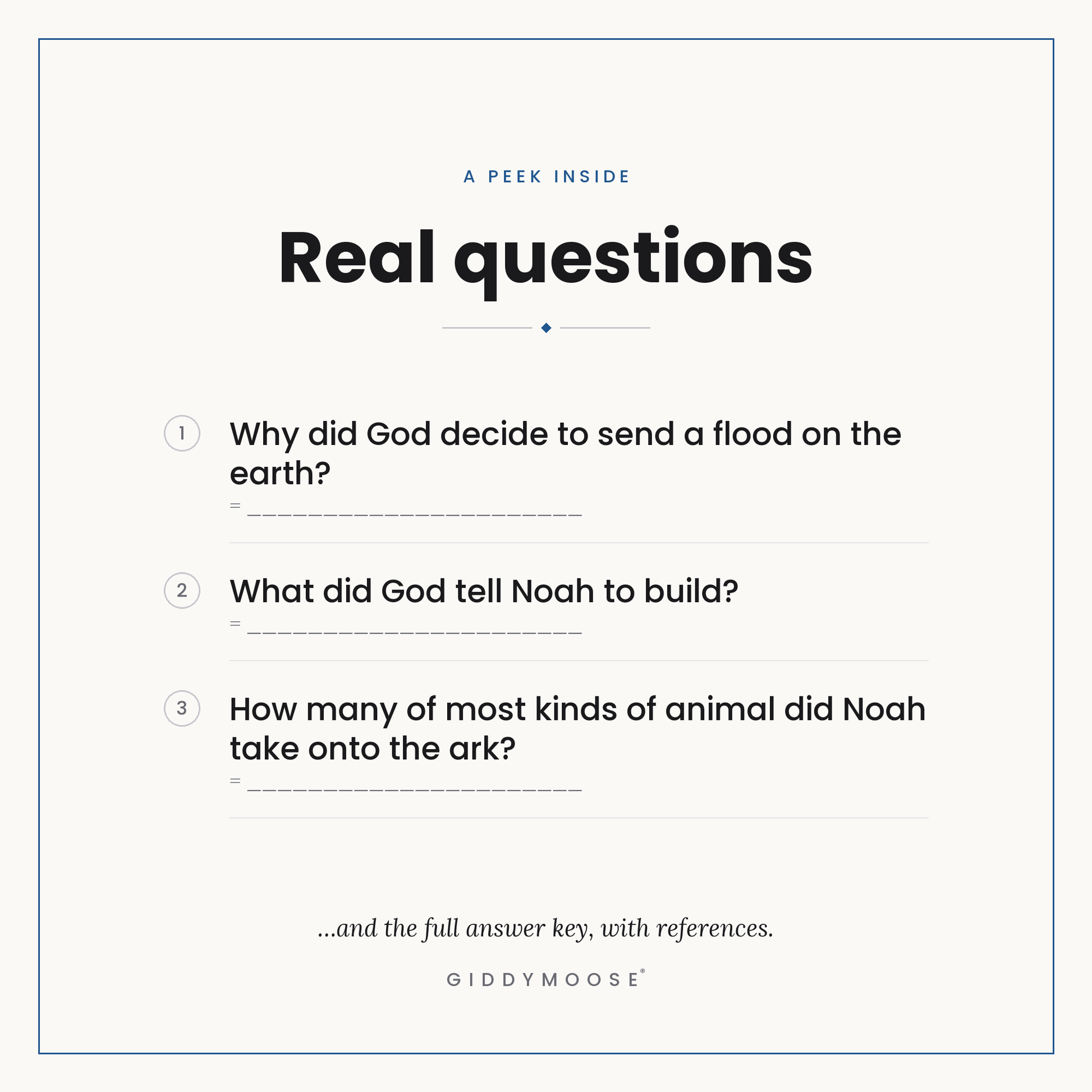 Noah's Ark Bible Trivia Quiz Printable — image 3