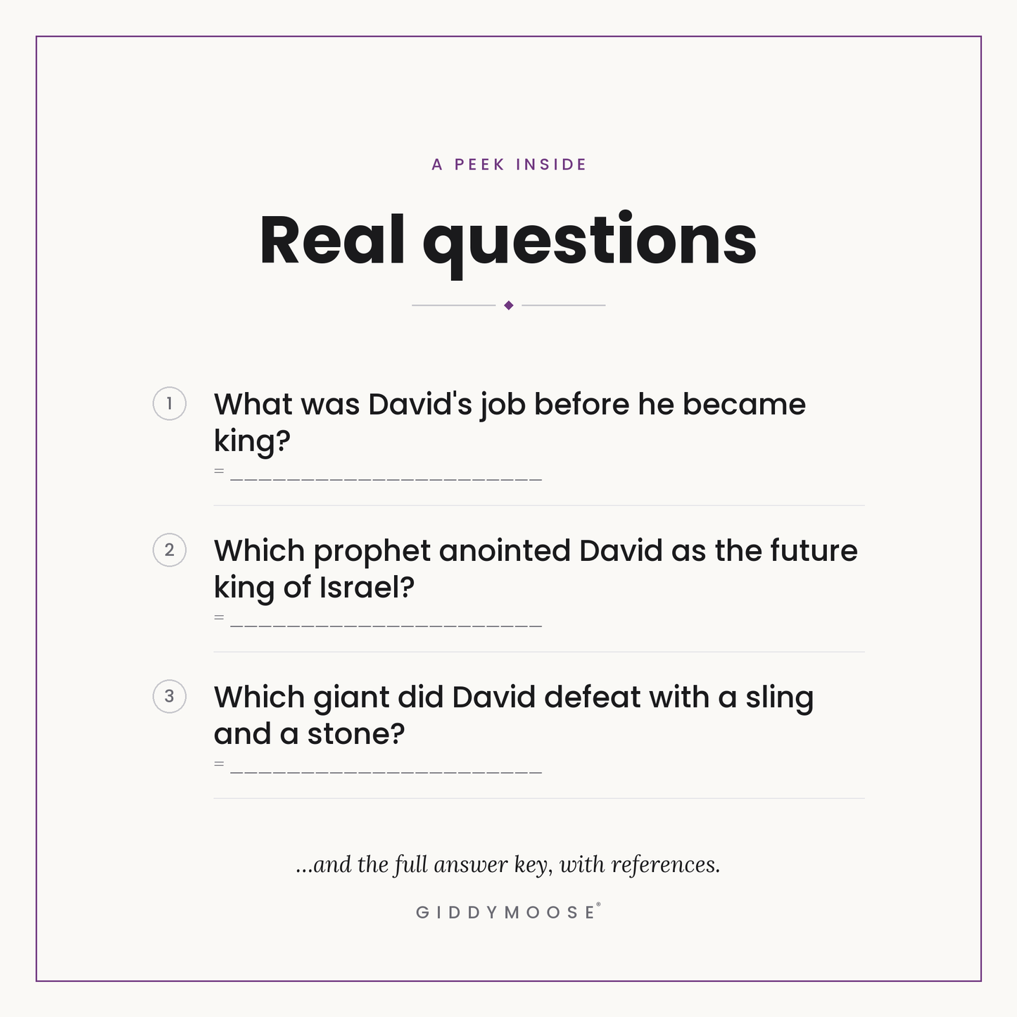 King David Bible Trivia Quiz Printable — image 3