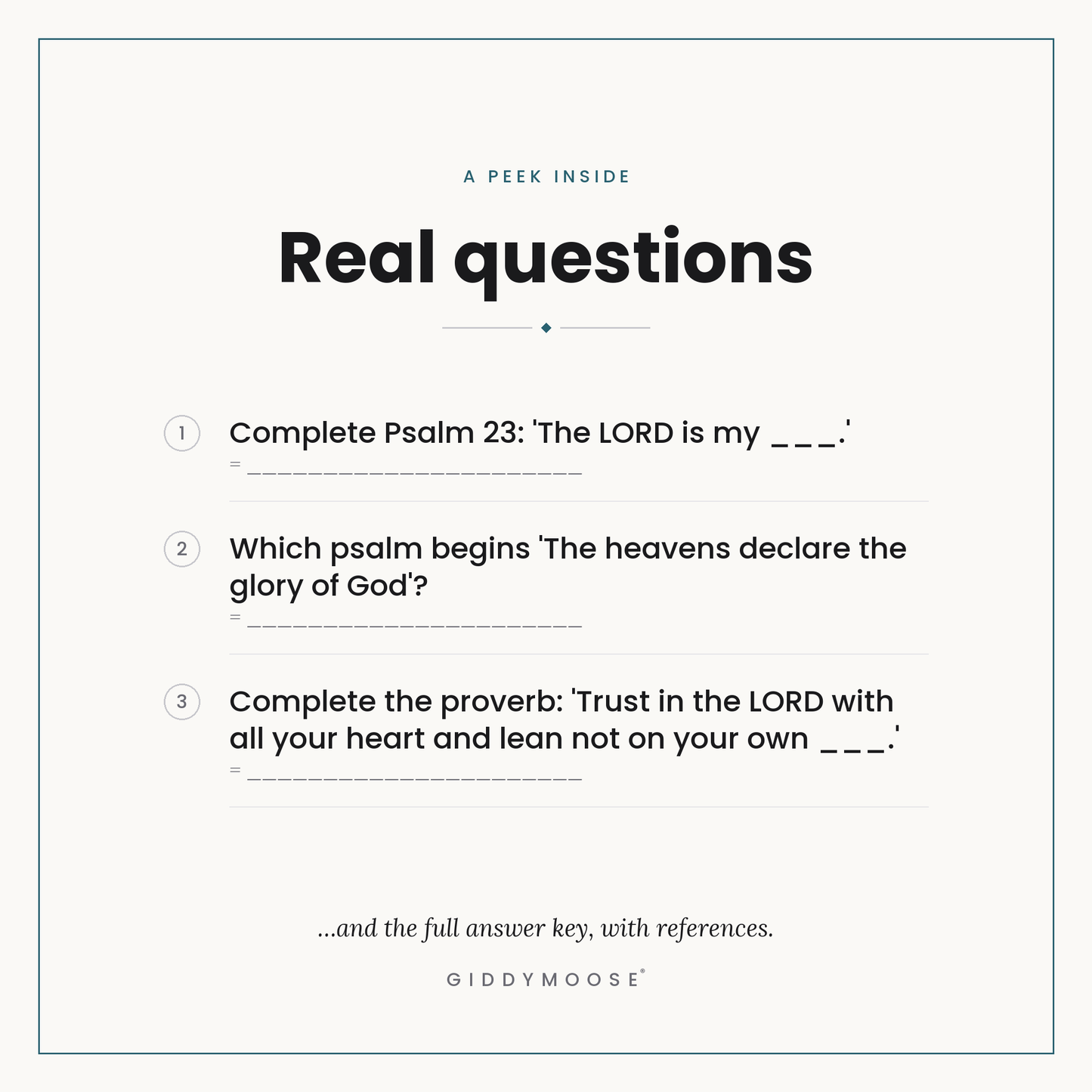 Psalms and Proverbs Bible Trivia Printable — image 3