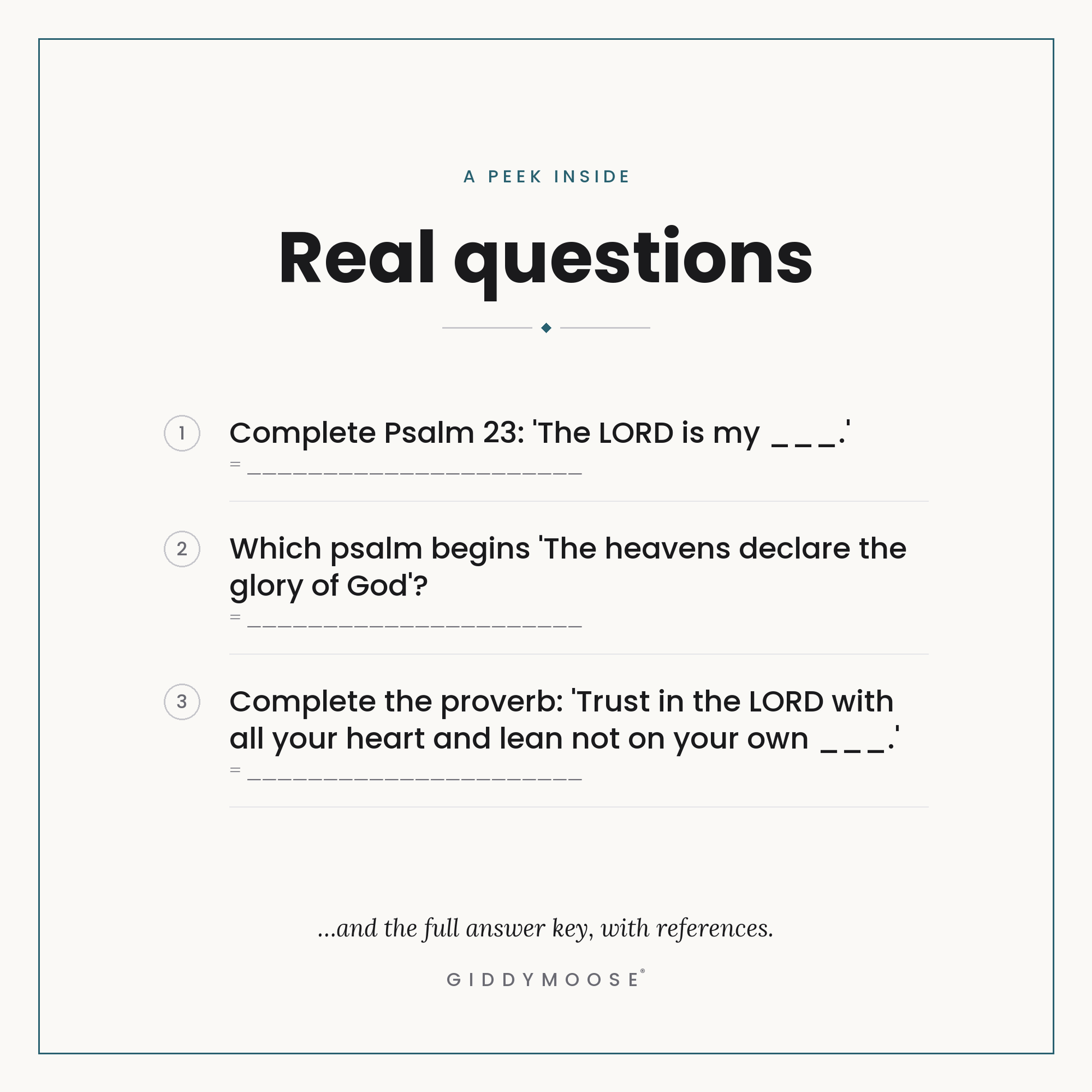 Psalms and Proverbs Bible Trivia Printable — image 3