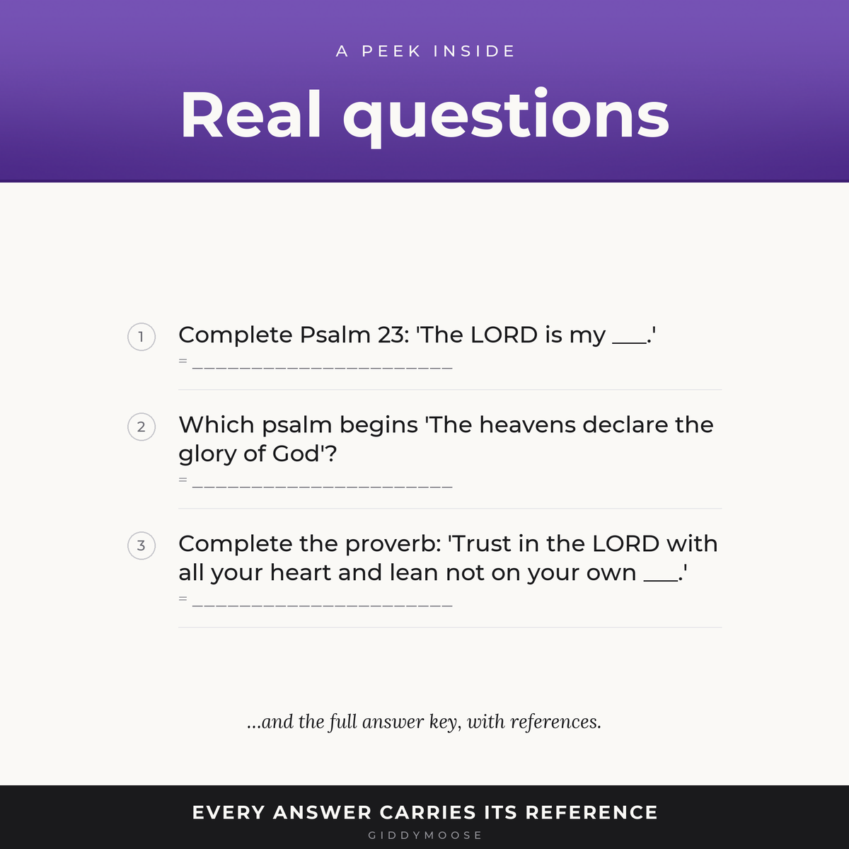 Psalms and Proverbs Bible Trivia Printable — image 3
