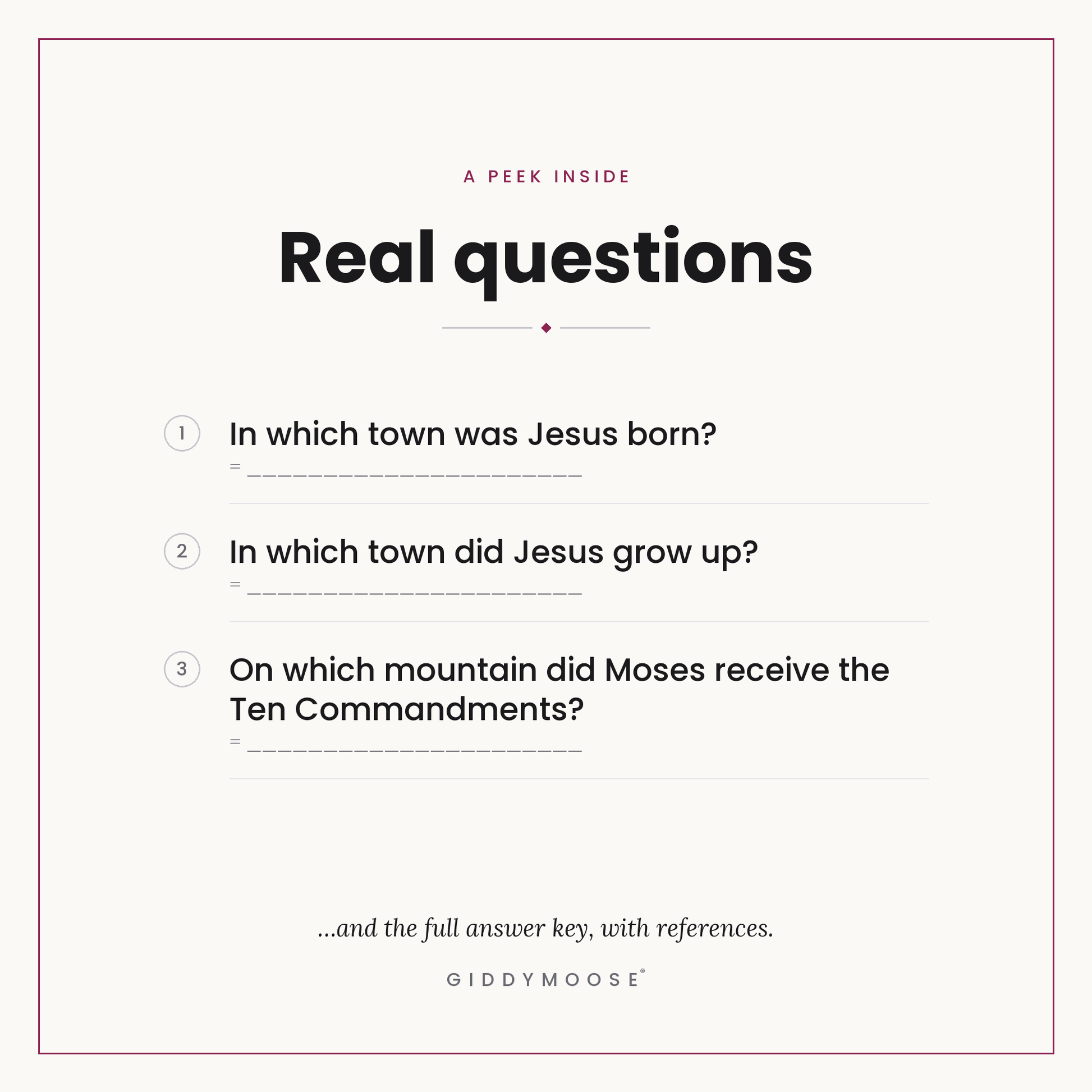 Bible Places and Geography Trivia Printable — image 3