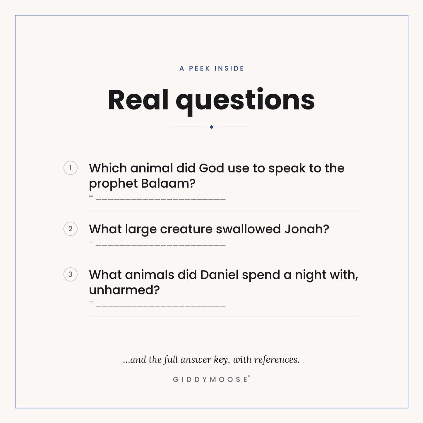 Bible Animals Trivia Quiz Printable — image 3
