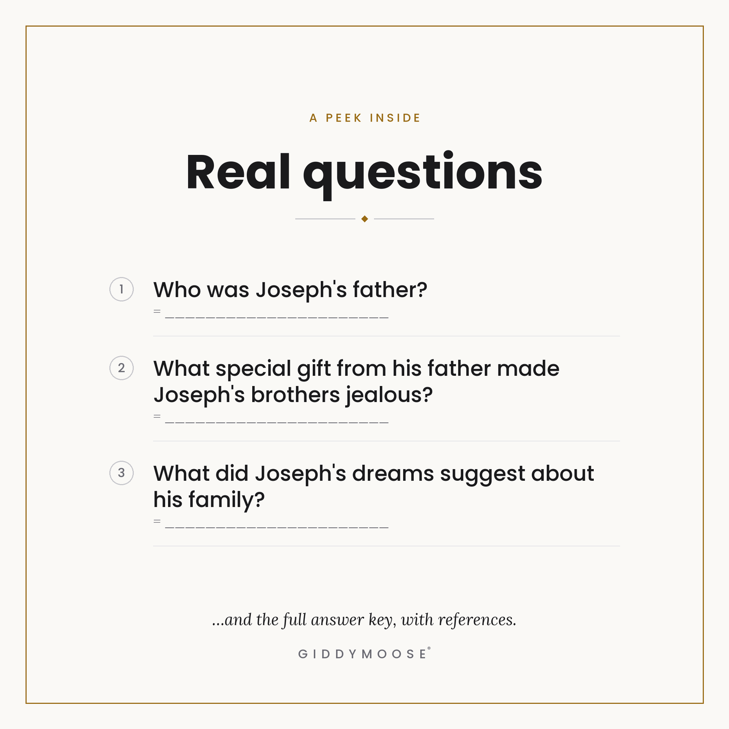 Joseph and His Coat Bible Trivia Printable — image 3