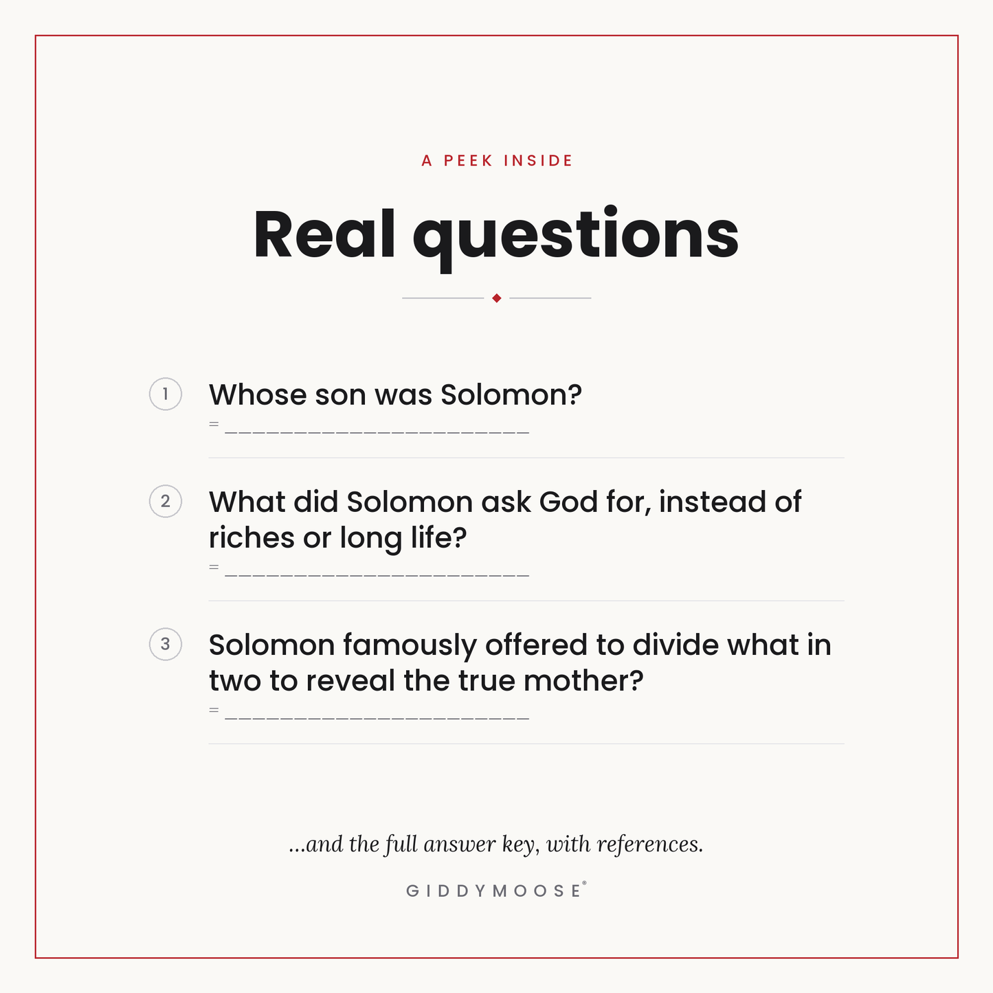 King Solomon Bible Trivia Printable — image 3