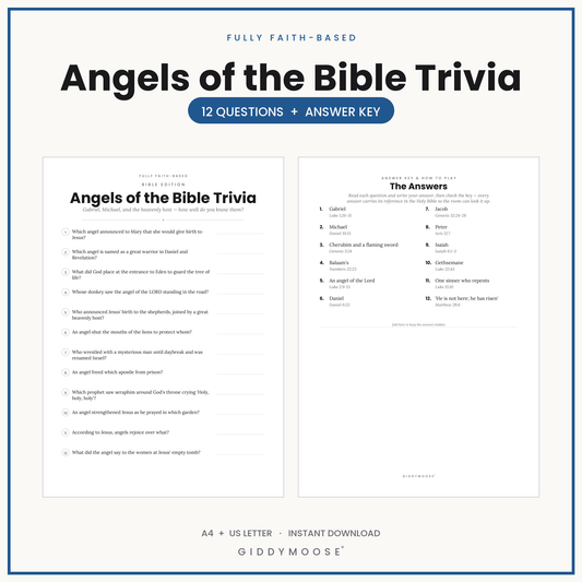 Angels of the Bible Trivia Printable