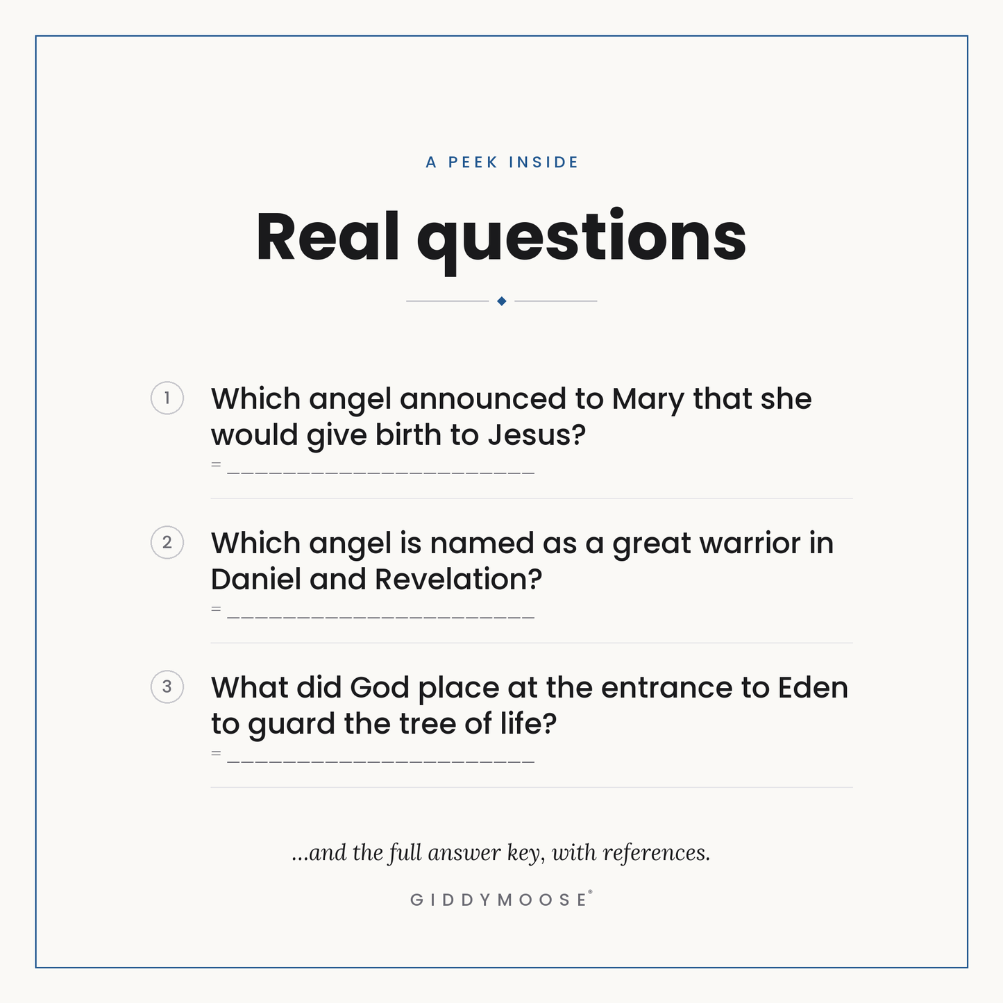 Angels of the Bible Trivia Printable — image 3