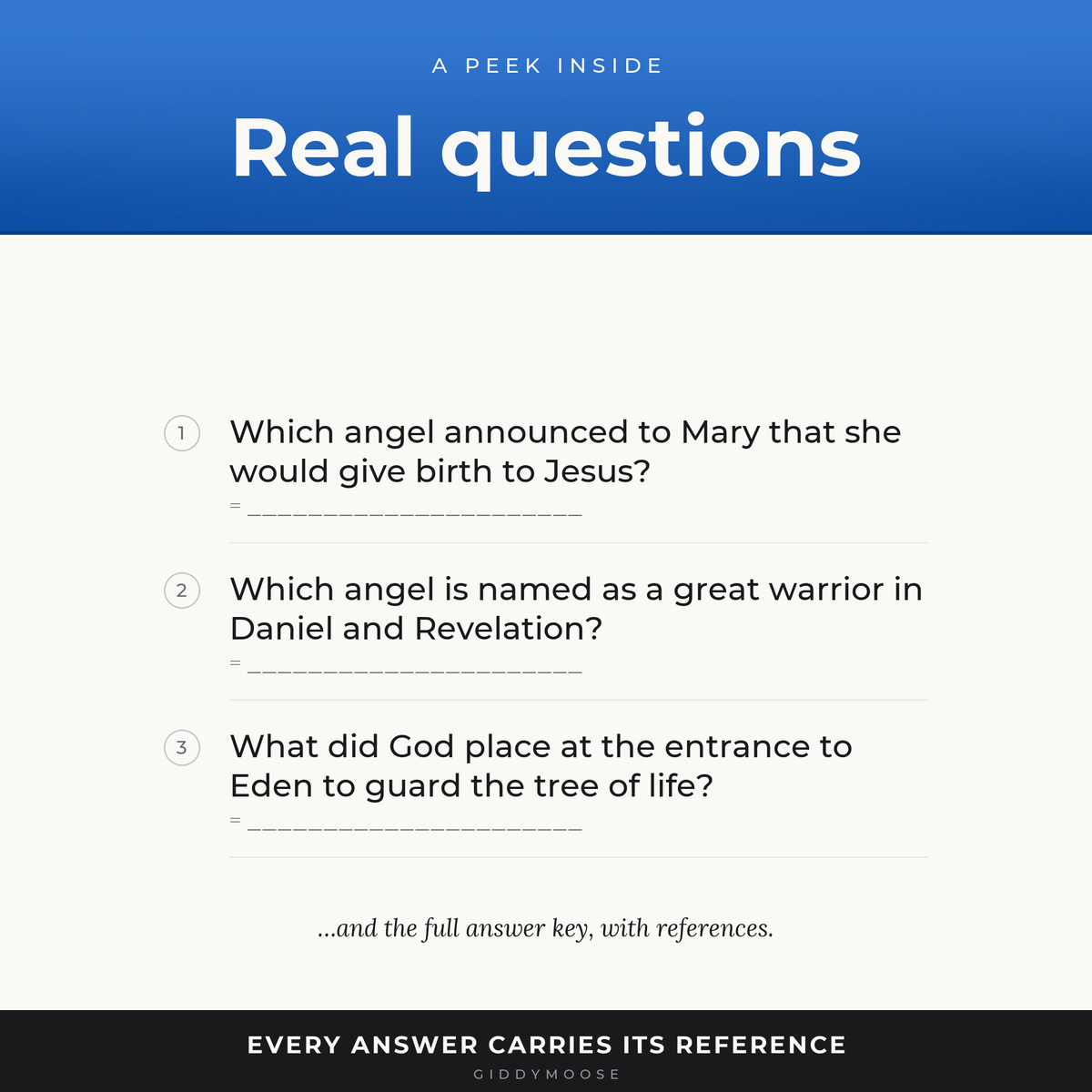 Angels of the Bible Trivia Printable — image 3