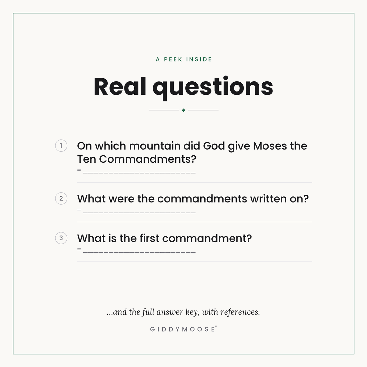 Ten Commandments Bible Trivia Printable — image 3