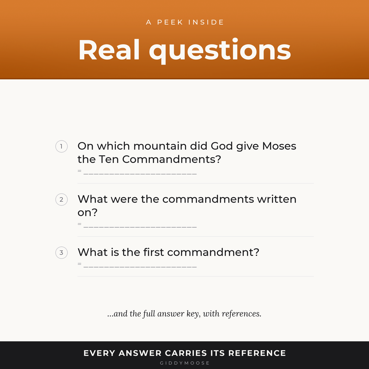 Ten Commandments Bible Trivia Printable — image 3
