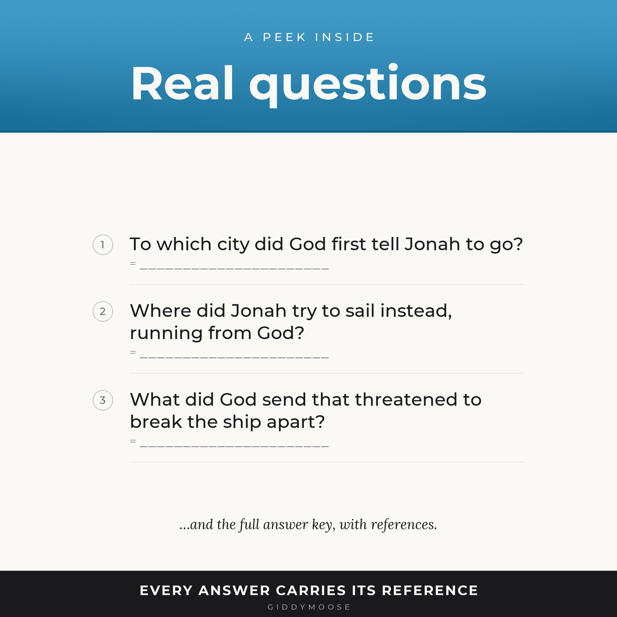 Jonah and the Whale Bible Trivia Printable — image 3