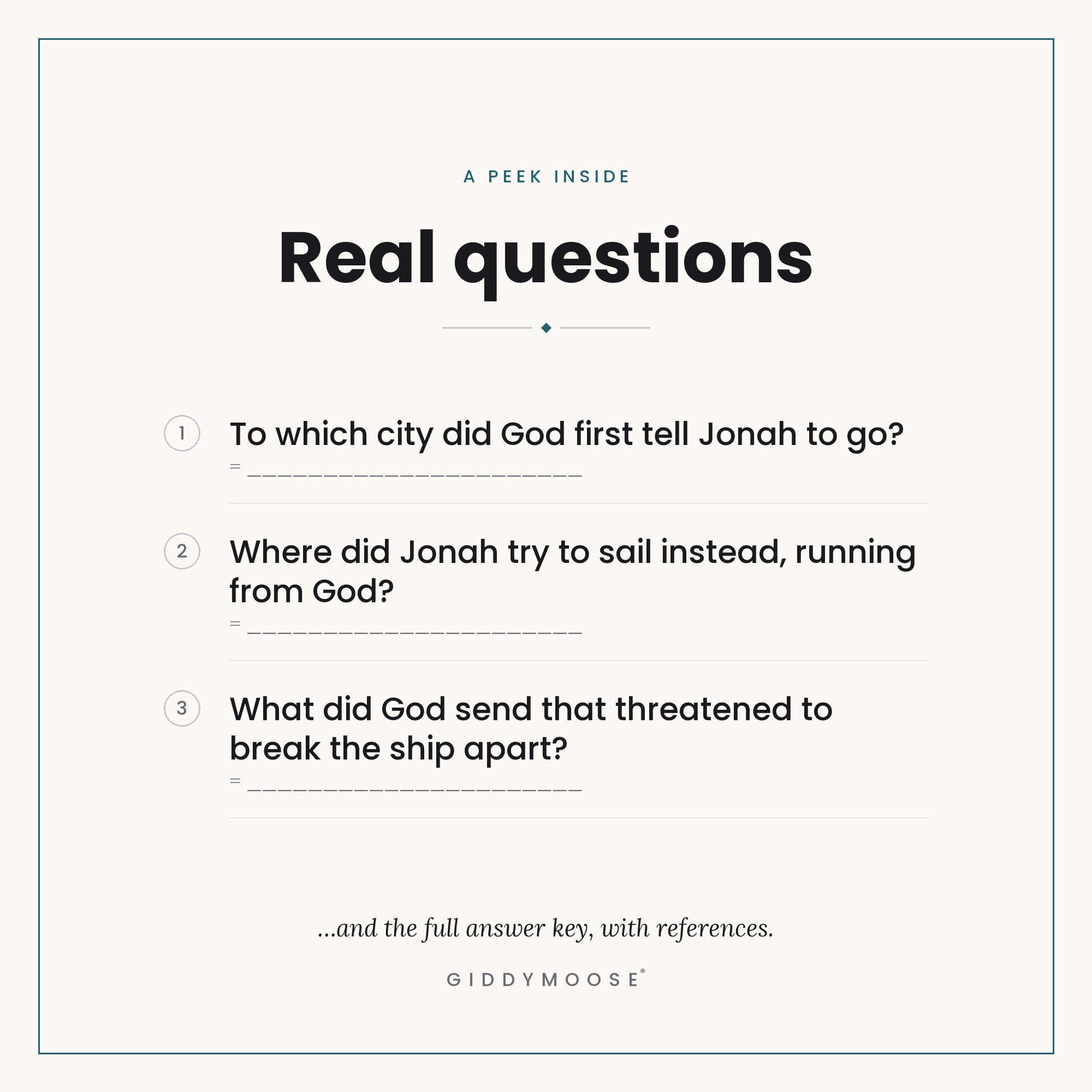 Jonah and the Whale Bible Trivia Printable — image 3
