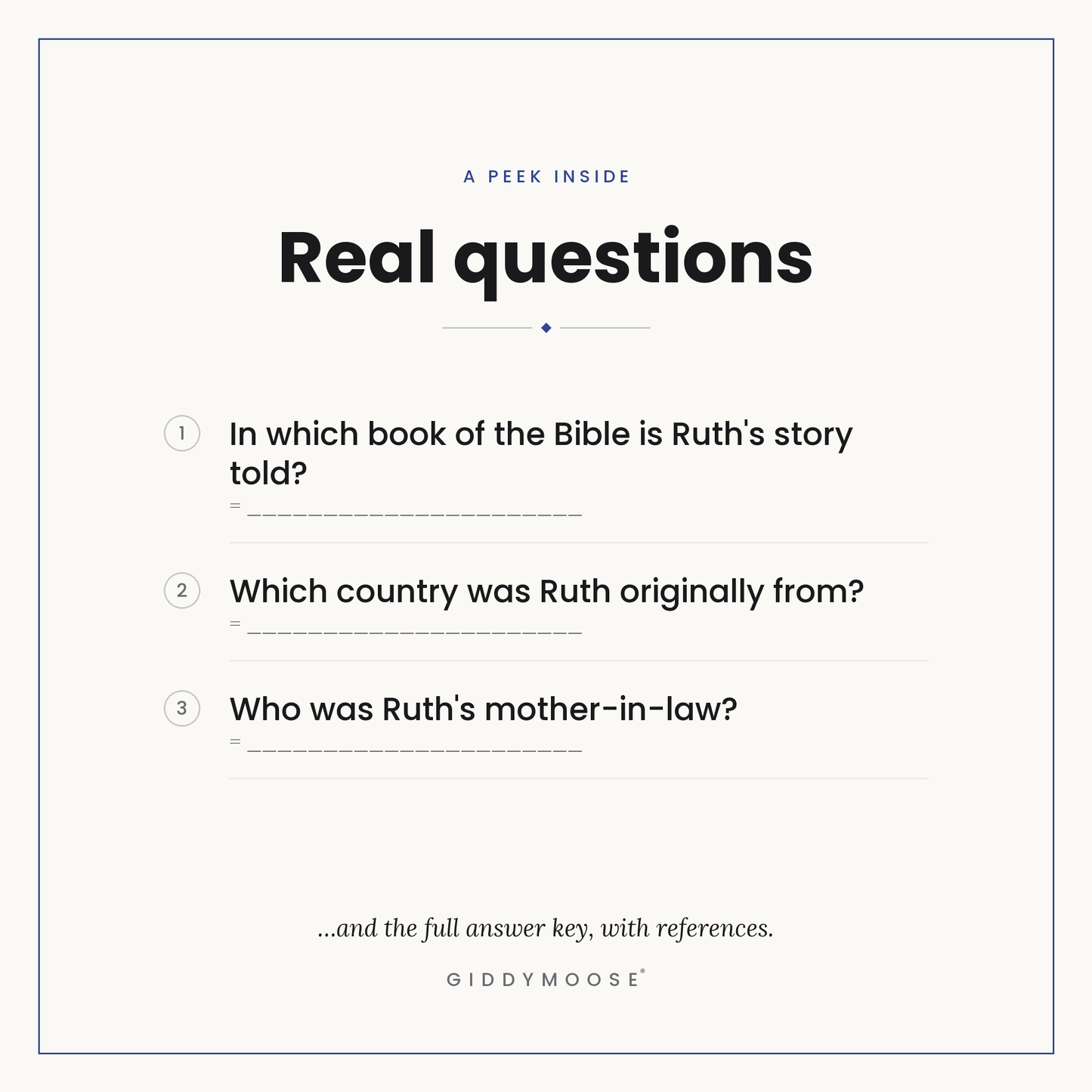 Book of Ruth Bible Trivia Printable — image 3
