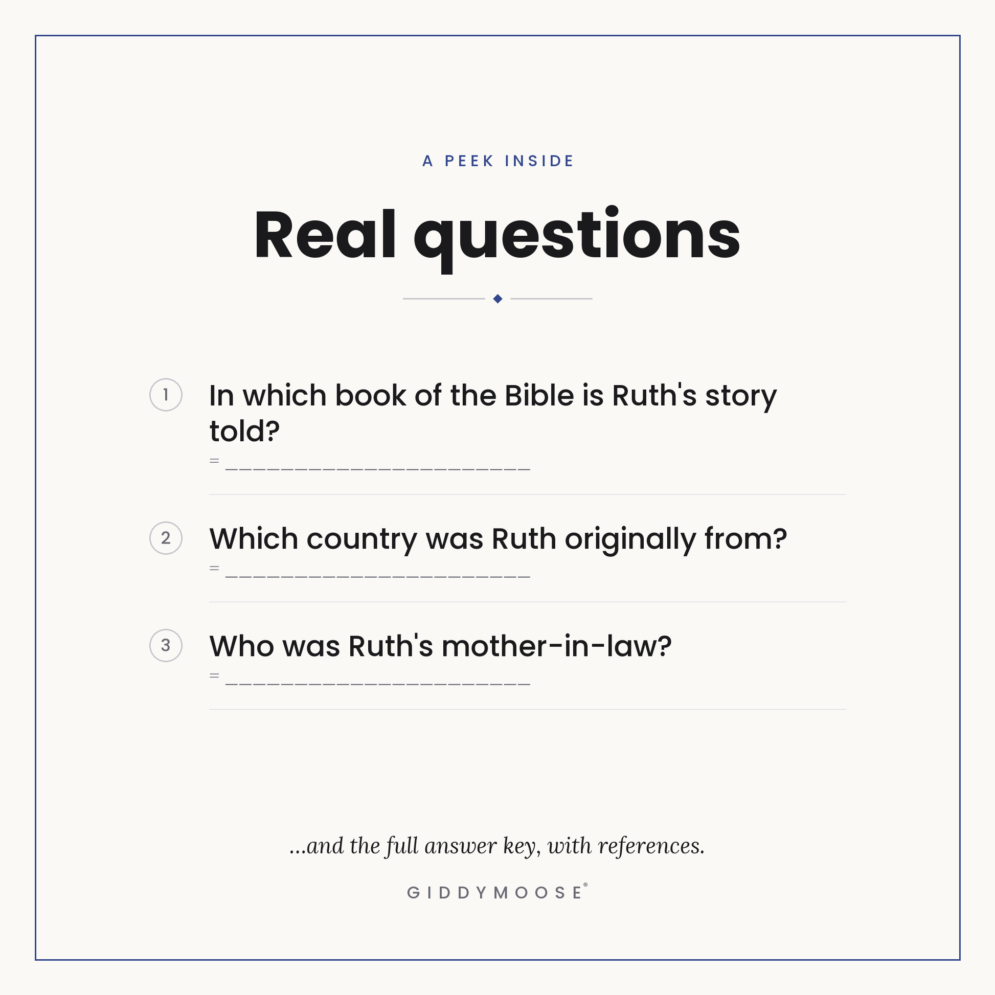 Book of Ruth Bible Trivia Printable — image 3