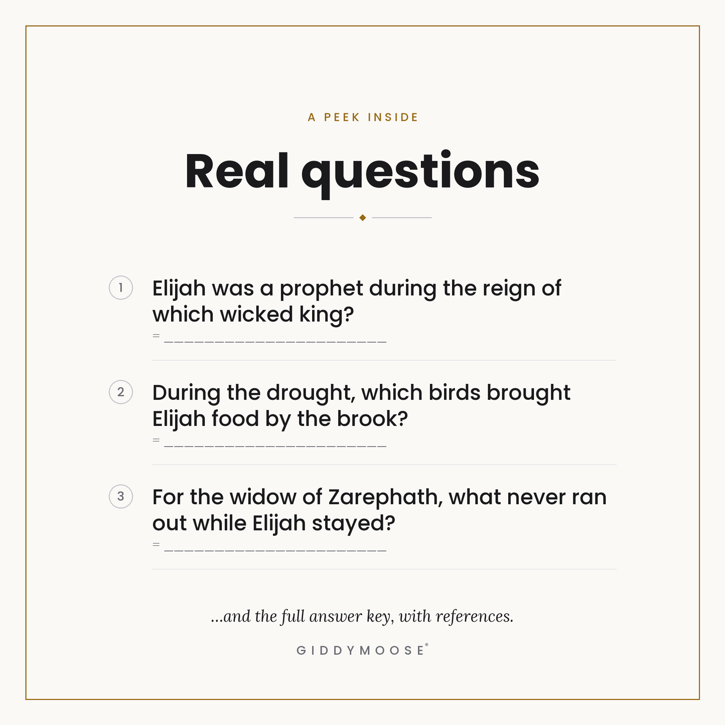 Elijah Bible Trivia Printable — image 3