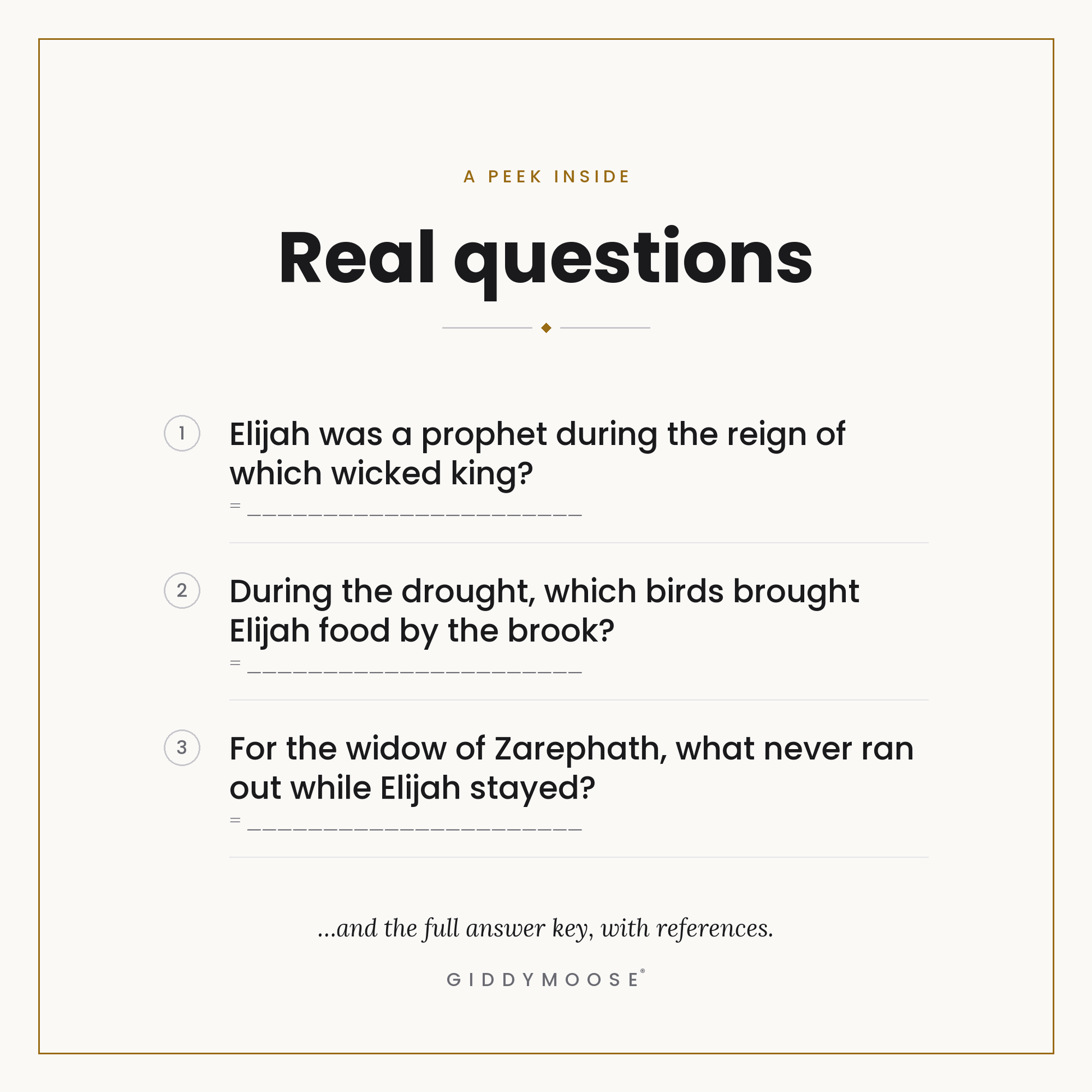 Elijah Bible Trivia Printable — image 3