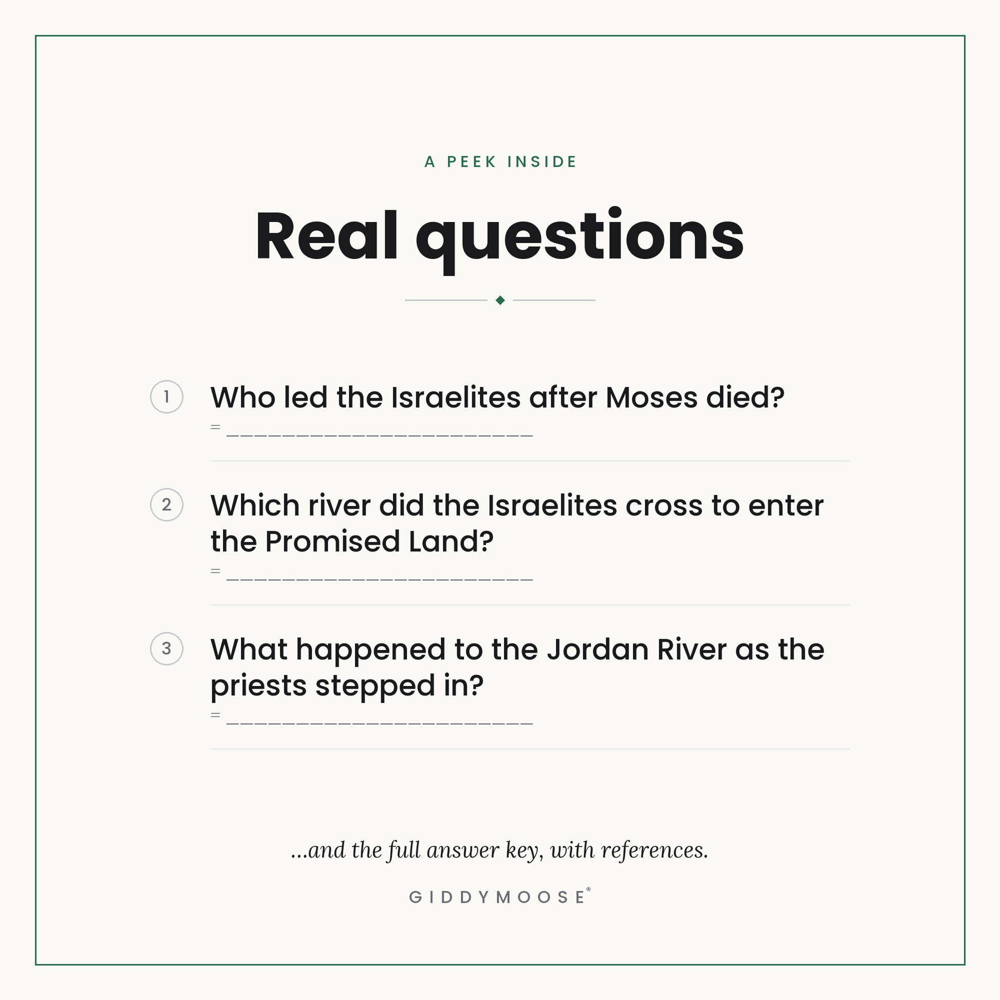 Joshua and the Battle of Jericho Bible Trivia Printable — image 3