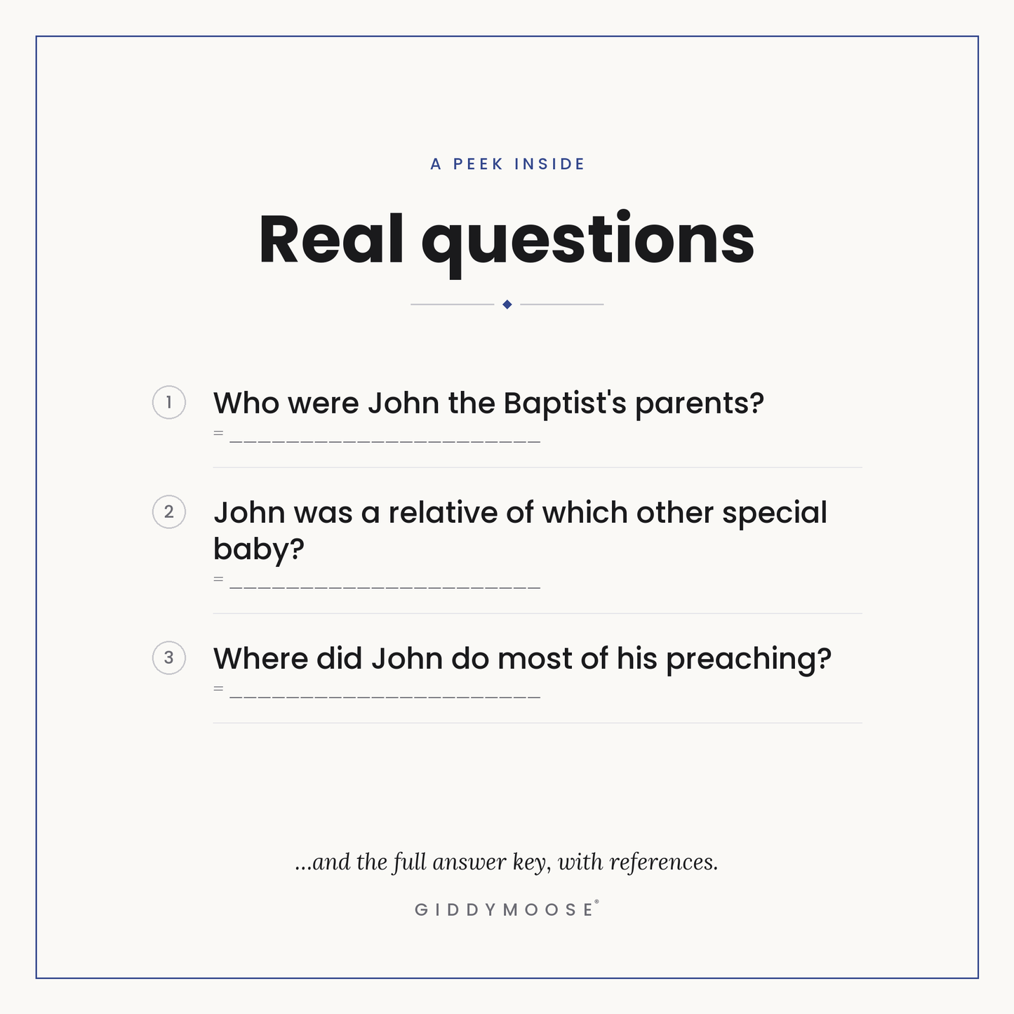John the Baptist Bible Trivia Printable — image 3