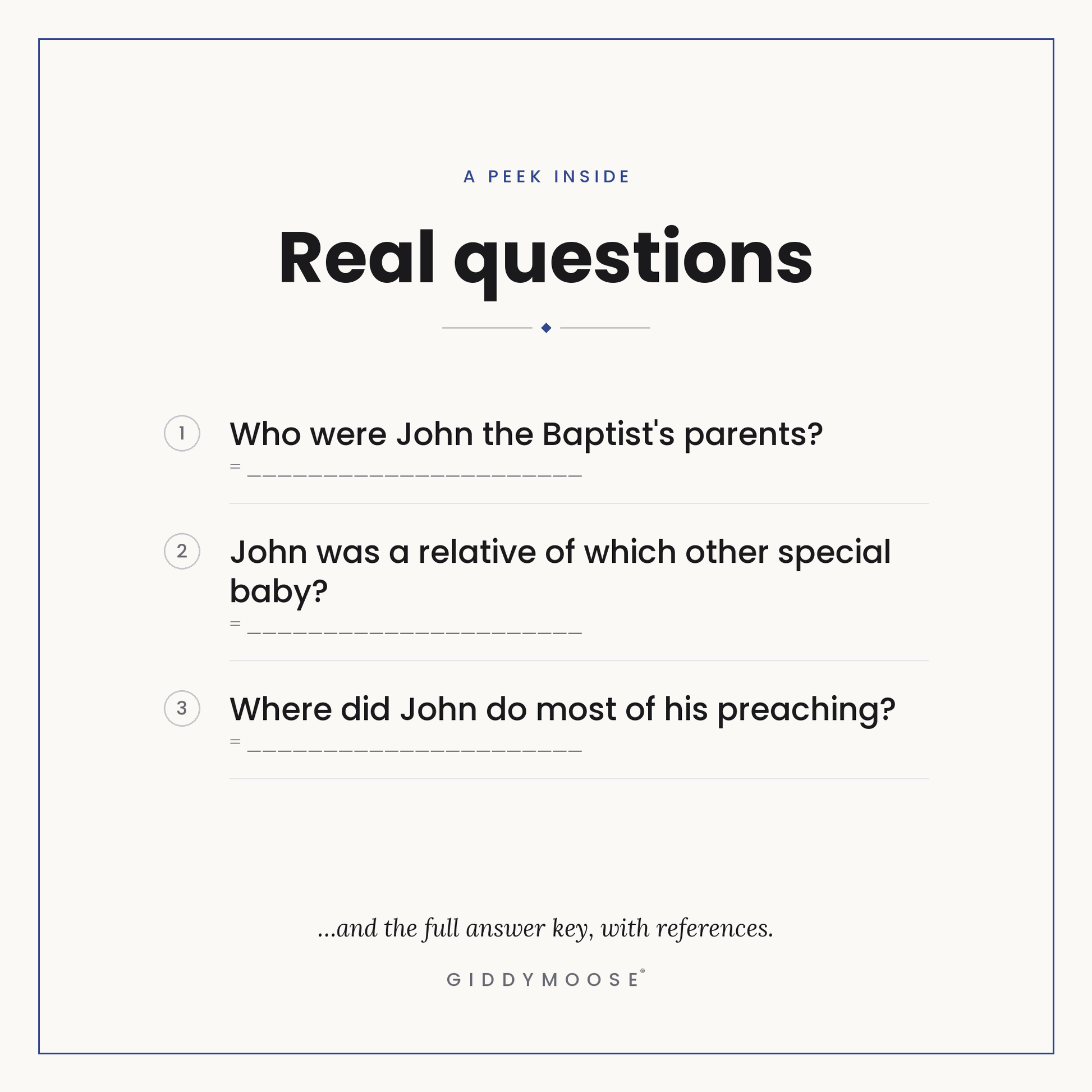 John the Baptist Bible Trivia Printable — image 3