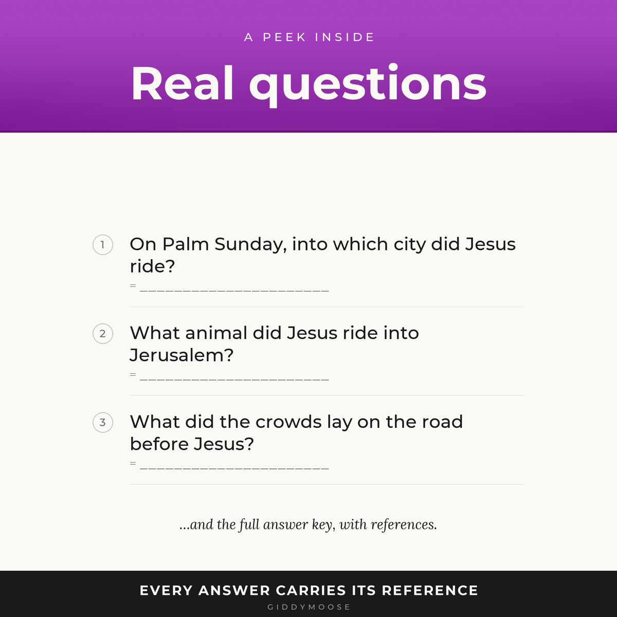 Palm Sunday Bible Trivia Printable — image 3