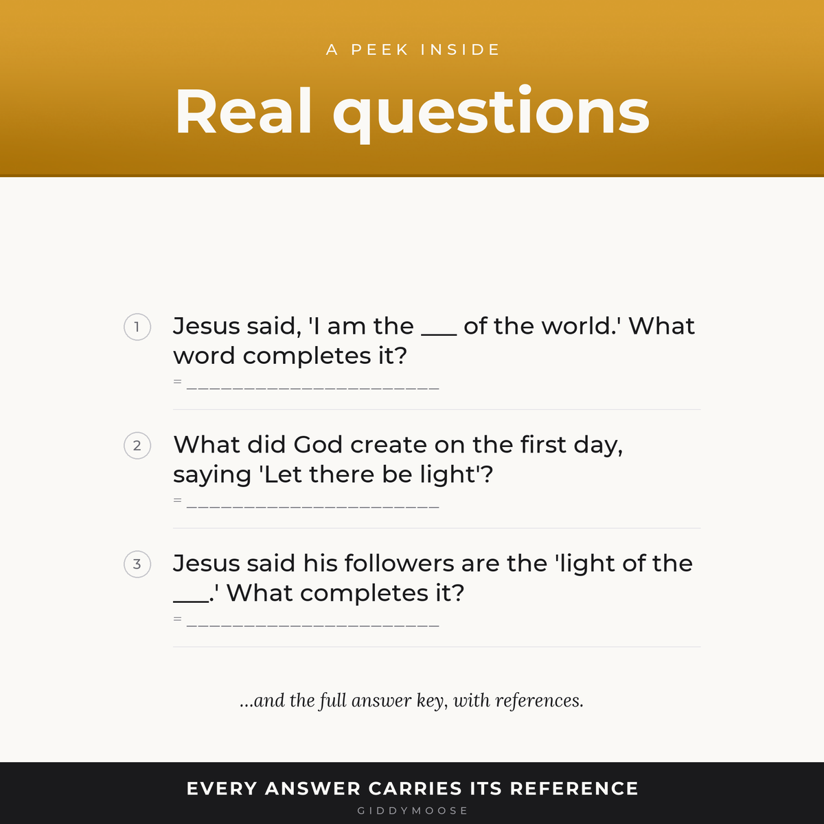 Jesus Light of the World Bible Trivia Printable — image 3