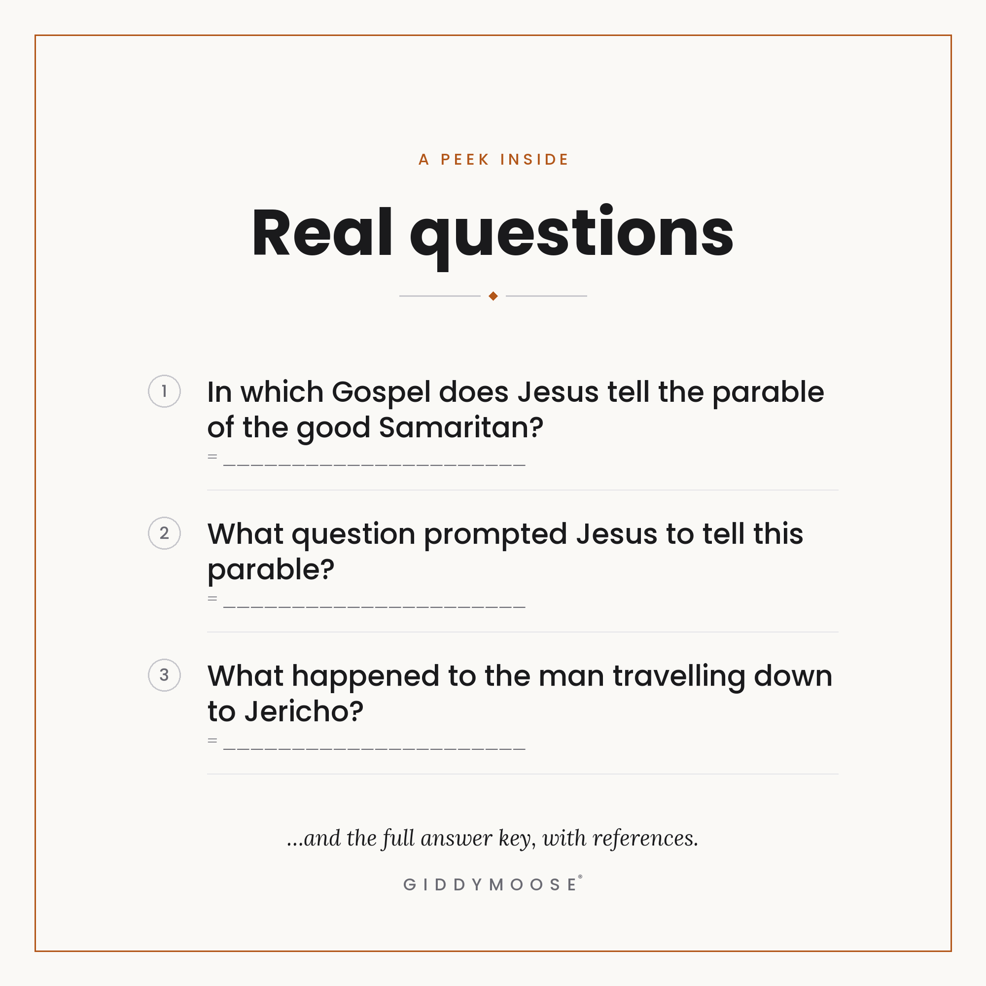 The Good Samaritan Bible Trivia Printable — image 3