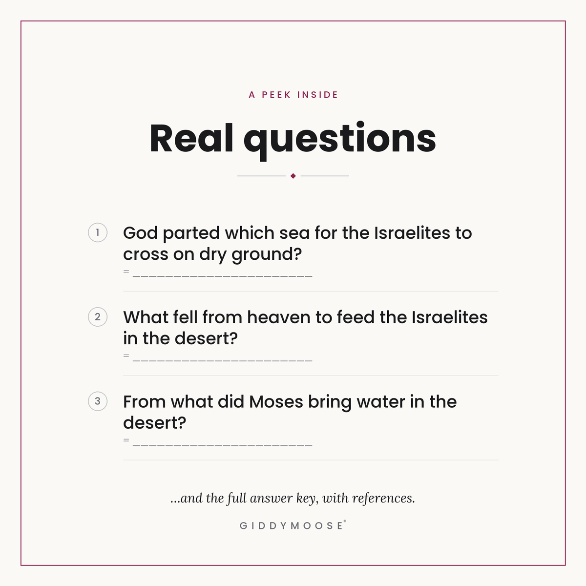 Old Testament Miracles Bible Trivia Printable — image 3