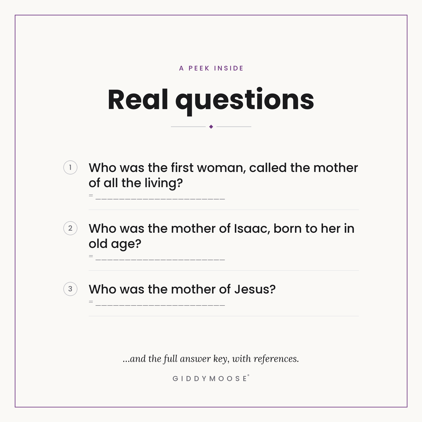 Mothers of the Bible Trivia Printable — image 3