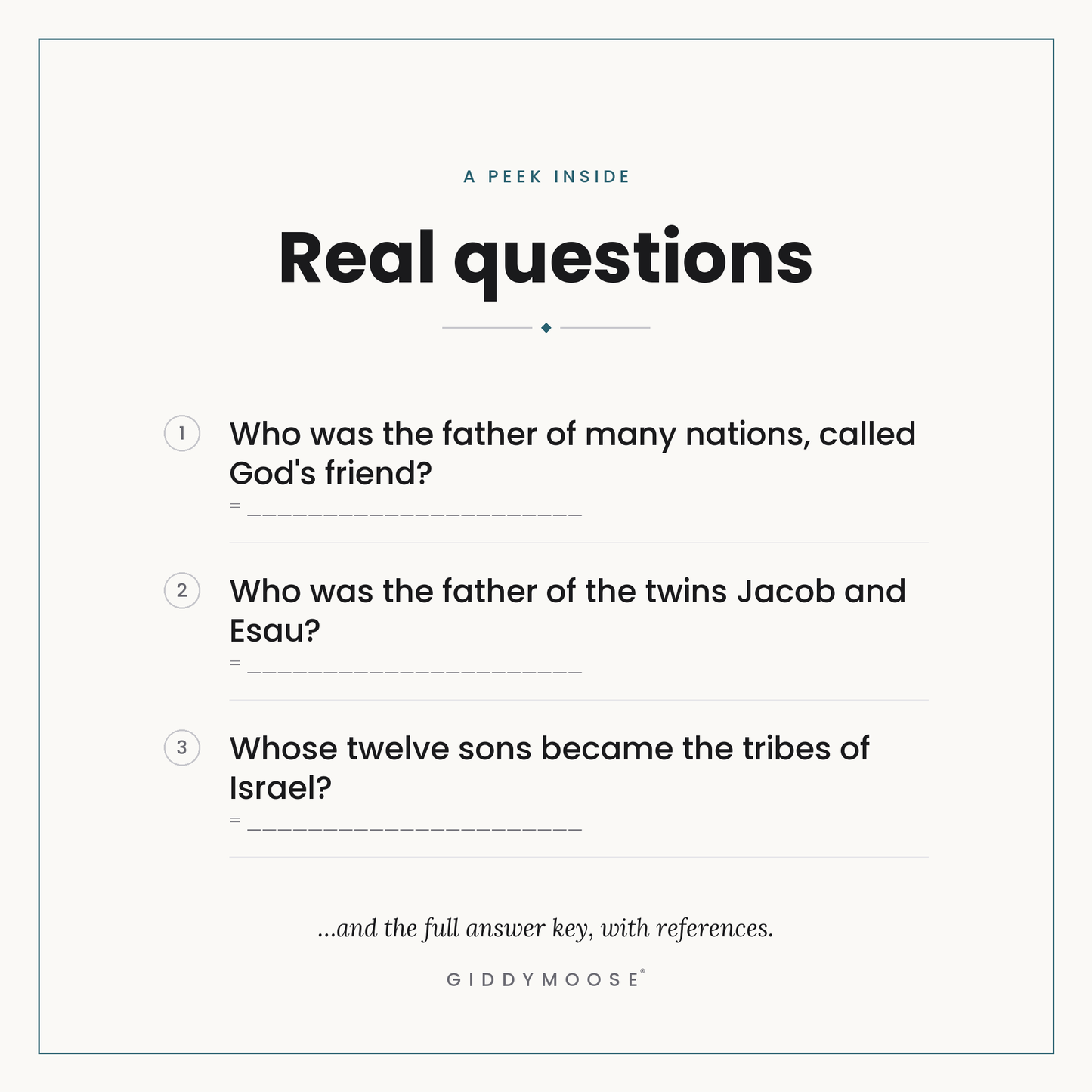 Fathers of the Bible Trivia Printable — image 3